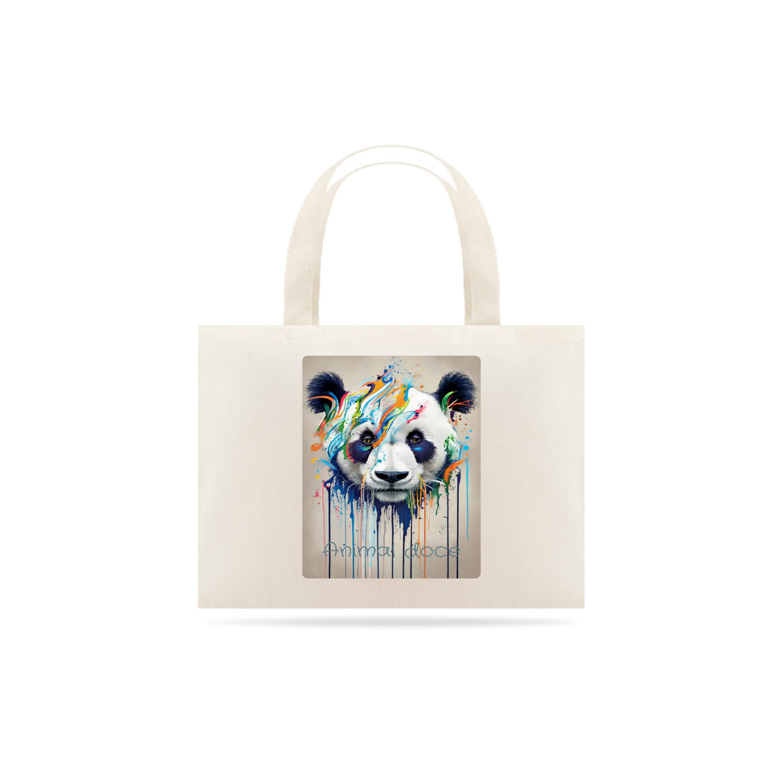 Nome do produto: ECOBAG GRANDE CRU, 100% ALGODAO, PANDA COLOR