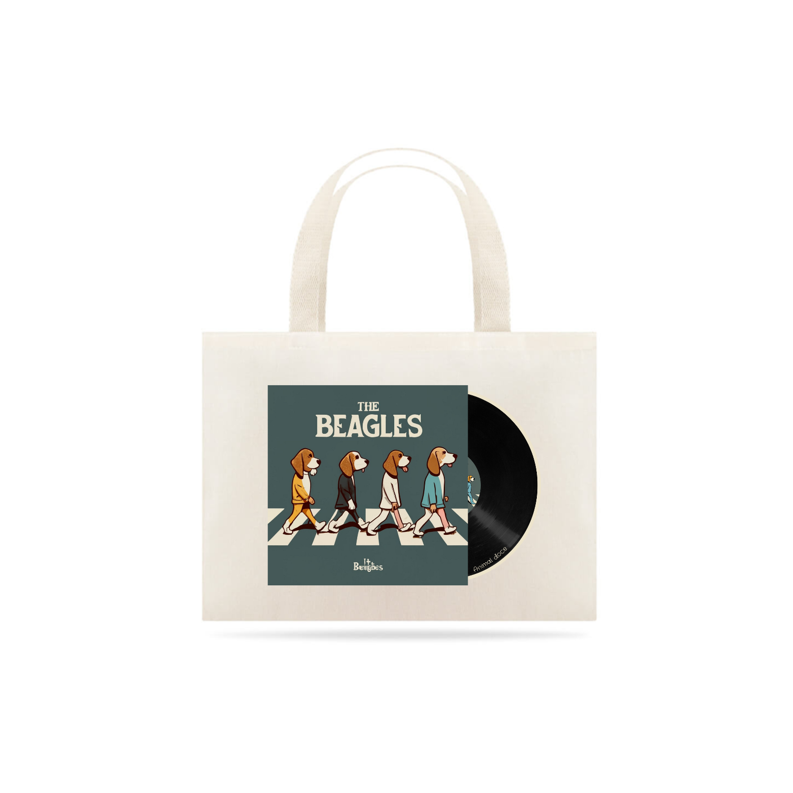 Nome do produto: ECOBAG GRANDE CRU, THE BEAGLES CAPA DISCO 02, 100% ALGODAO