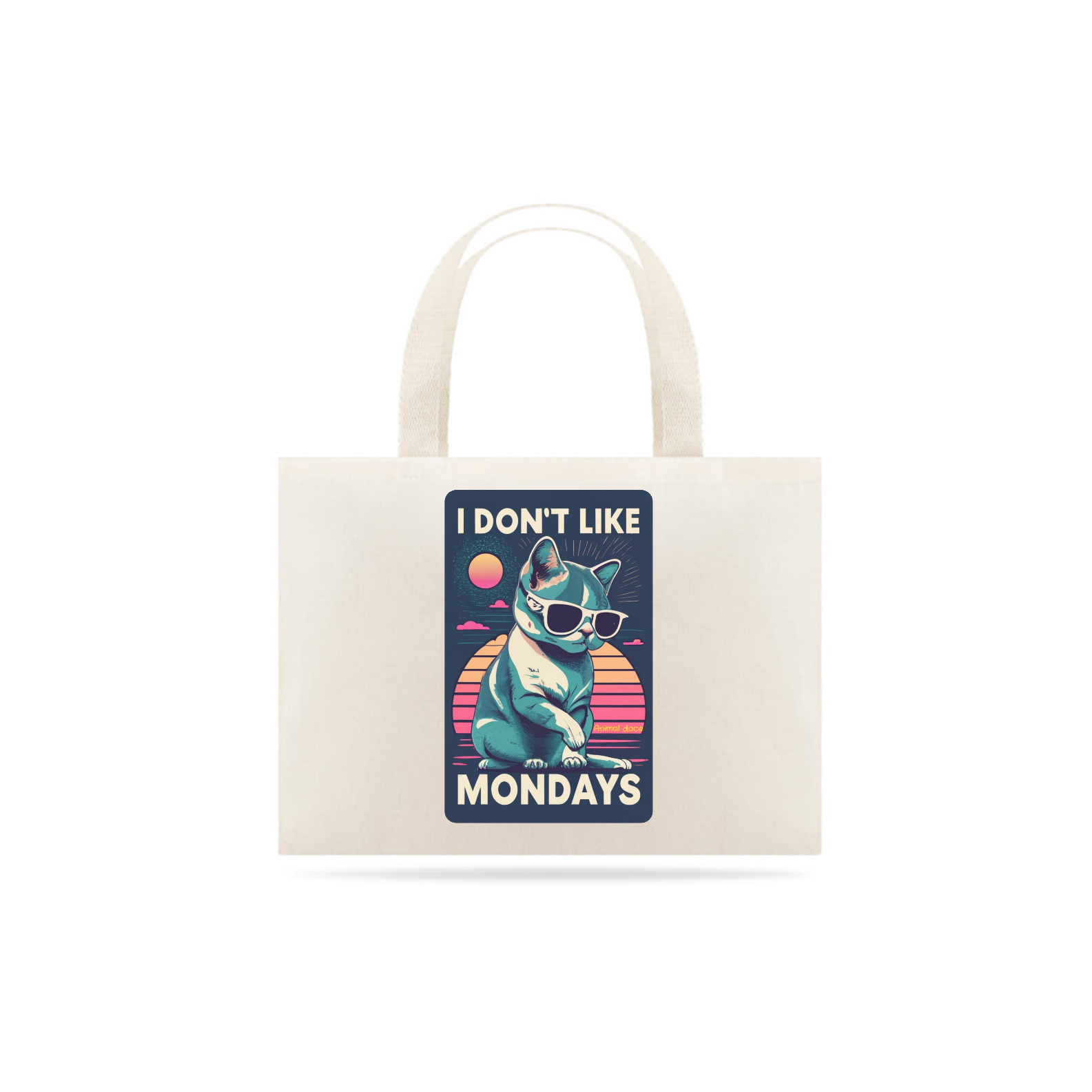 Nome do produto: ECOBAG GRANDE CRU, CAT I DON\'T LIKE MONDAYS, 100%ALGODAO