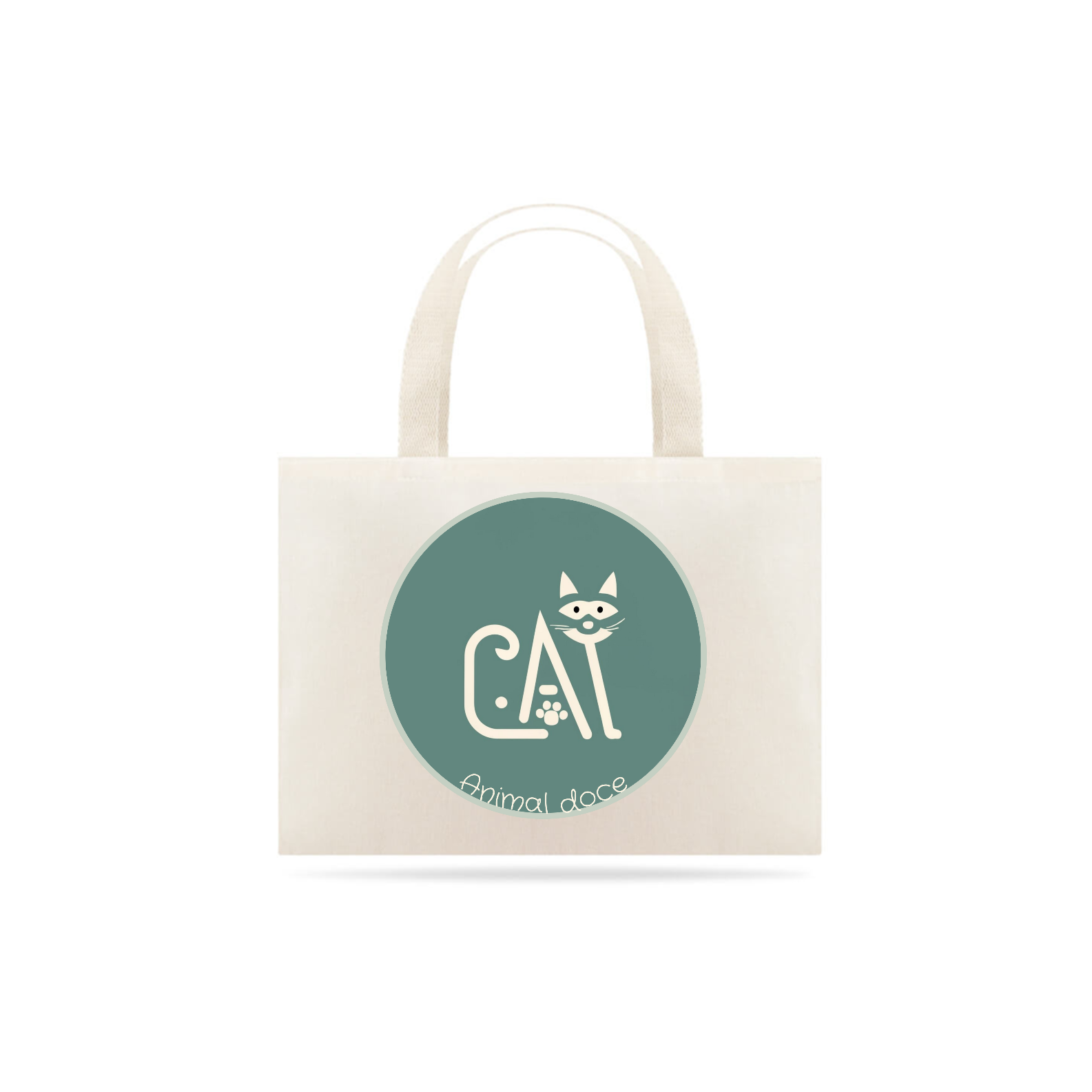 Nome do produto: ECOBAG GRANDE CRU, CAT LETRAS, 100%ALGODAO