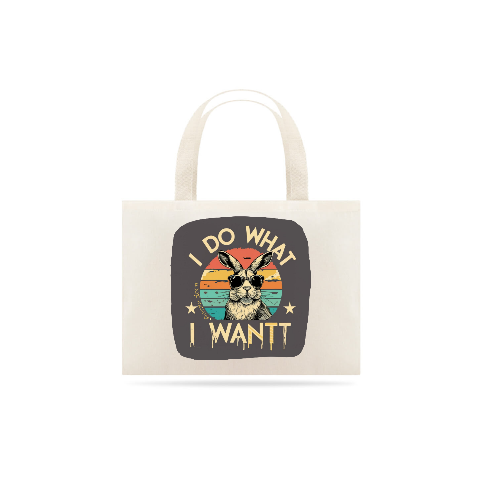 Nome do produto: ECOBAG GRANDE CRU HOBBIT, I DO WHAT I WANT, 100%ALGODAO