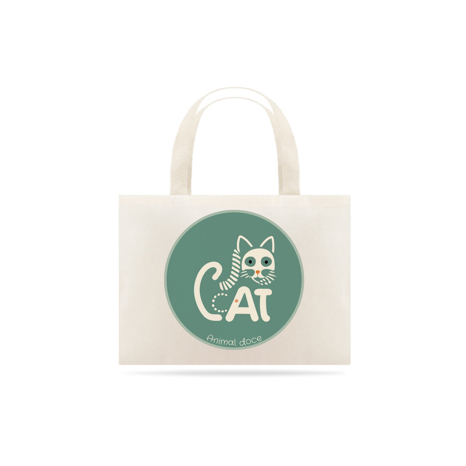 Nome do produto: ECOBAG GRANDE CRU, CAT LETRAS, 100%ALGODAO.