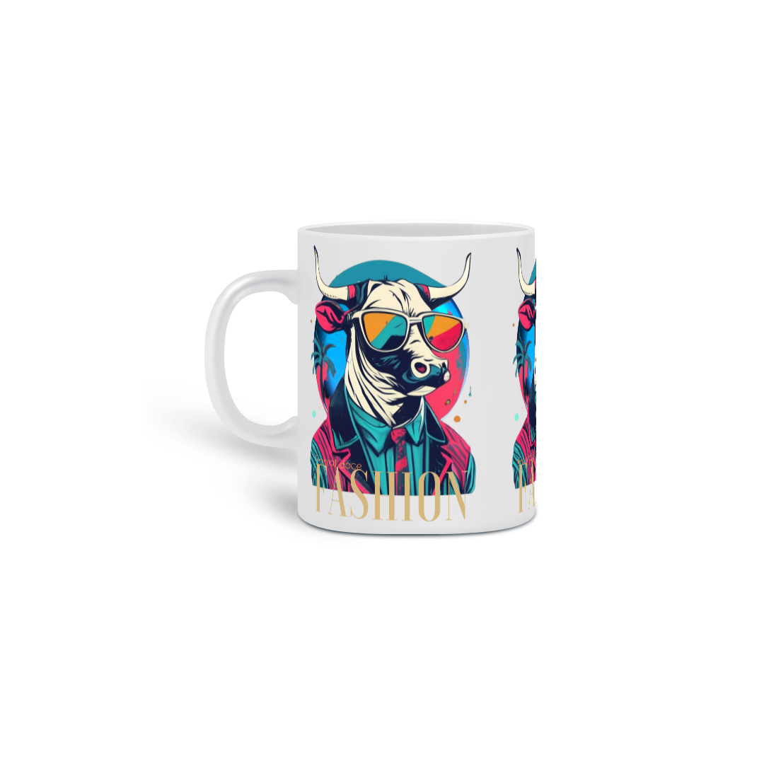 Nome do produto: CANECA PERSONALIZADA CRIATIVA EM CERÂMICA, 325ML C/03 LADOS TAURUS FASHION 