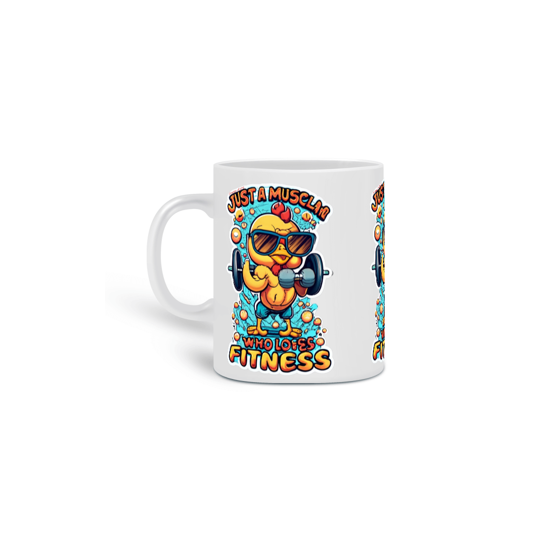 Nome do produto:  CANECA PERSONALIZADA CRIATIVA EM CERÂMICA, 325ML C/03 LADOS MEME-WHO LOVES FITNESS