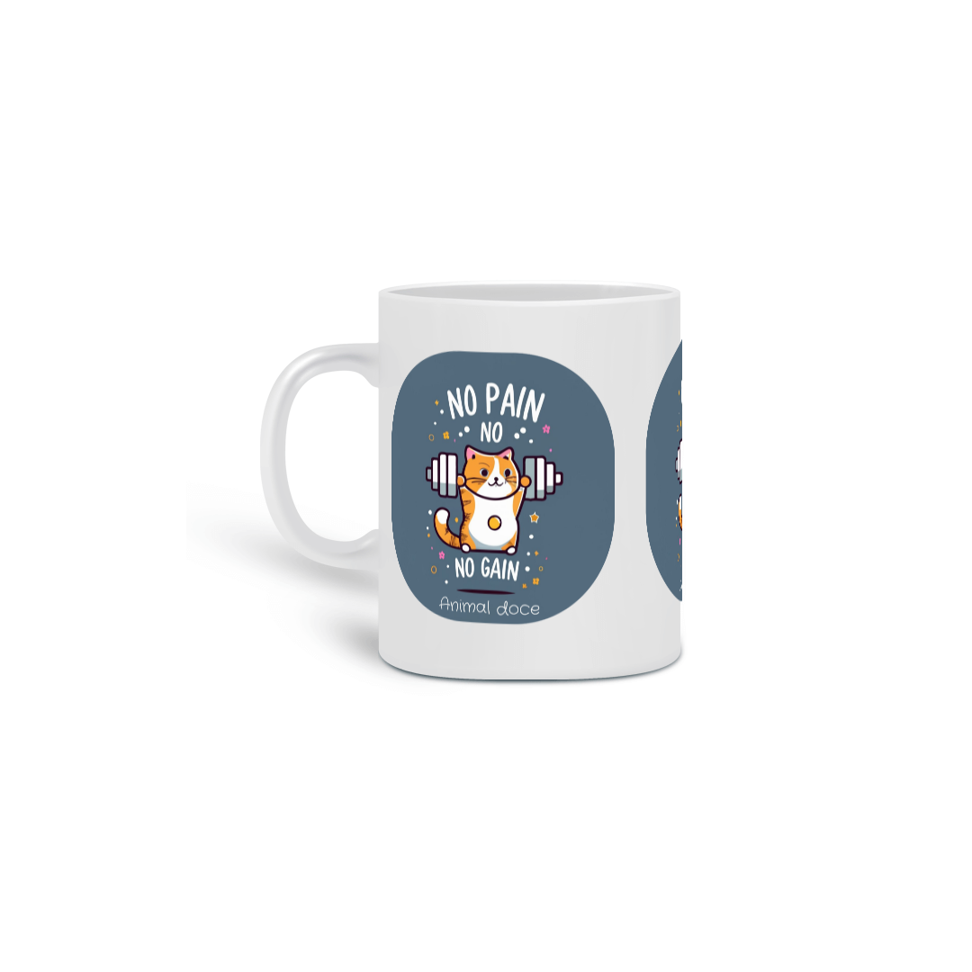 Nome do produto:  CANECA PERSONALIZADA CRIATIVA EM CERÂMICA, 325ML C/03 LADO CAT NO PAIN NO GAIN