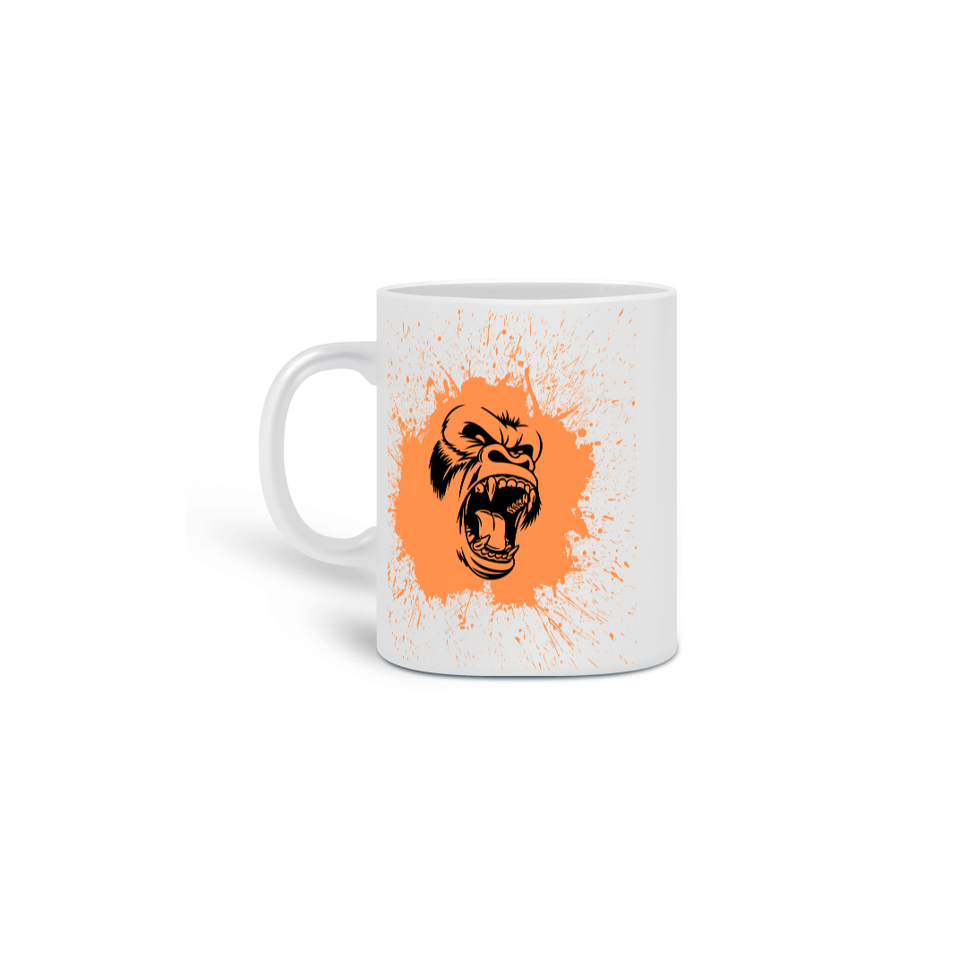 Nome do produto:  CANECA PERSONALIZADA CRIATIVA EM CERÂMICA, 325ML C/02 LADOS, MONKEY