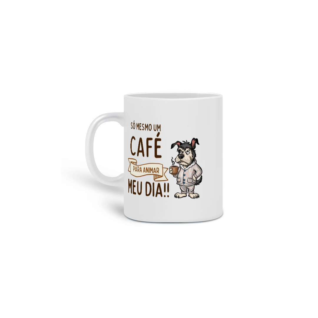 Nome do produto: CANECA PERSONALIZADA CRIATIVA EM CERÂMICA, 325ML C/02 LADOS, DOG FRASES