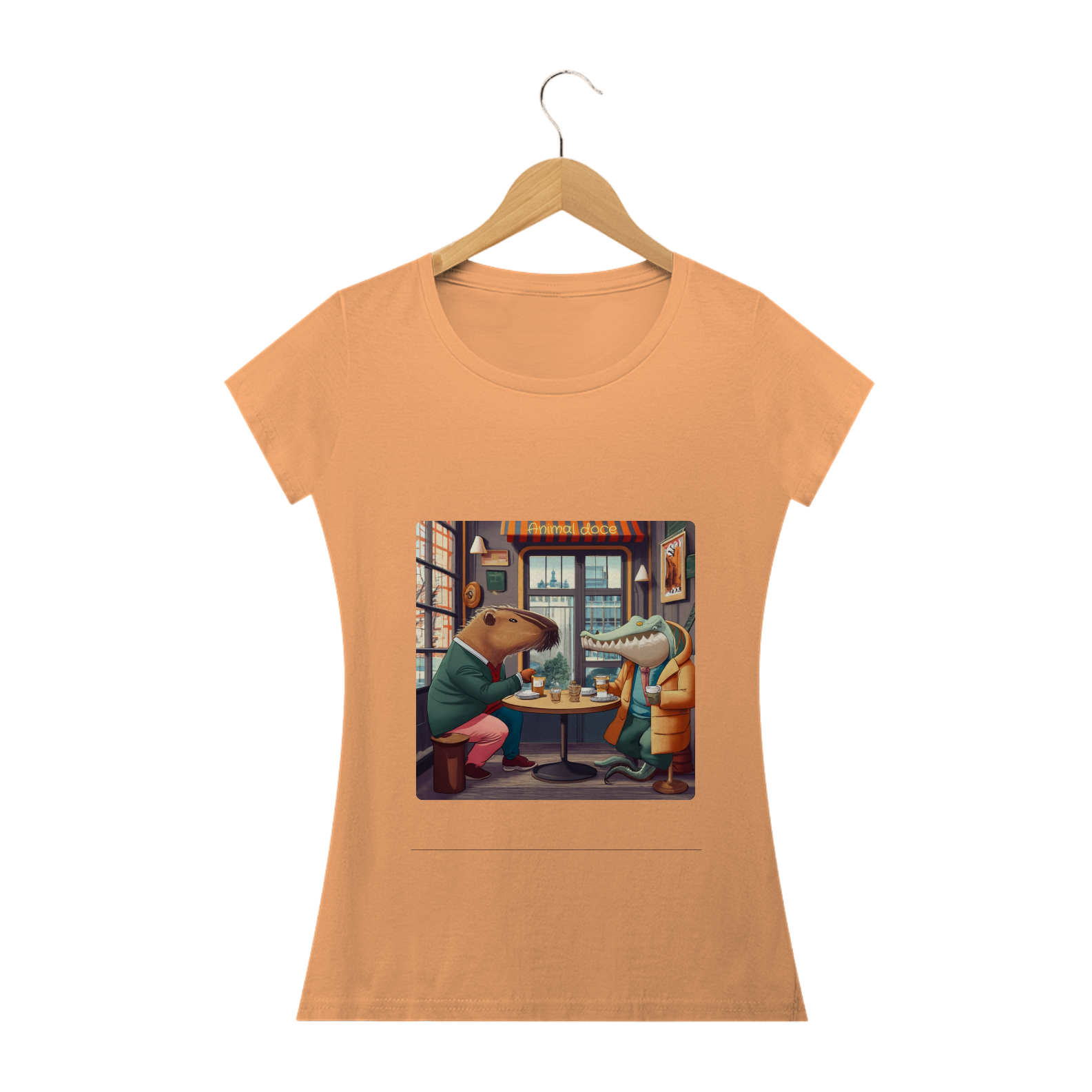 Nome do produto: CAMISETA BABY LONG ESTONADA, FRIENDS 