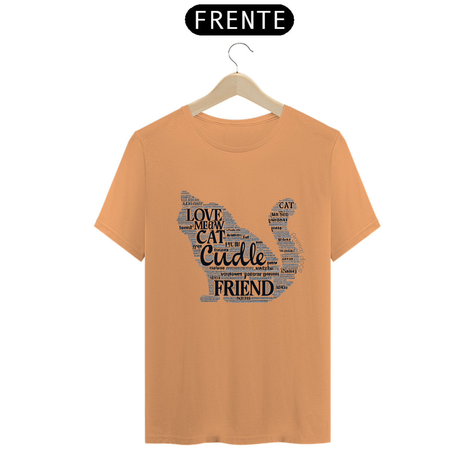 Nome do produto: CAMISETA T-SHIRT ESTONADA, CAT LETRAS