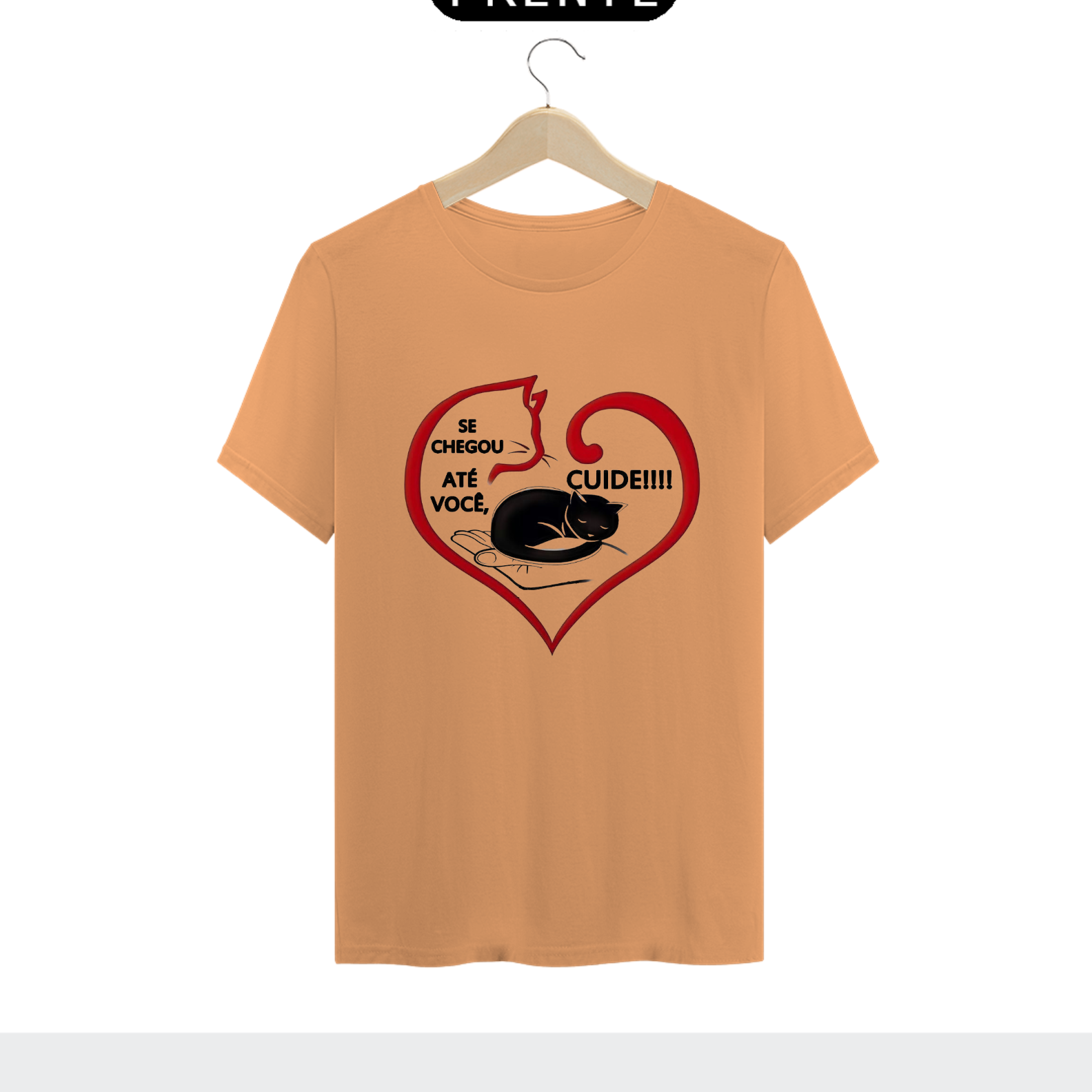 Nome do produto: CAMISETA T-SHIRT ESTONADA, CAT ADOTE