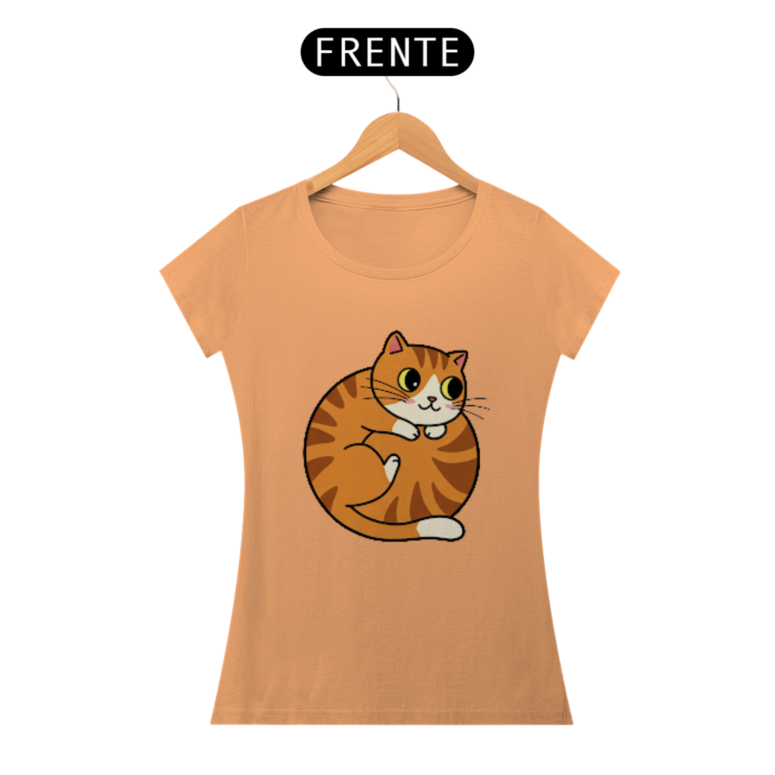 Nome do produto: CAMISETA BABY LONG ESTONADA, CUTE CAT