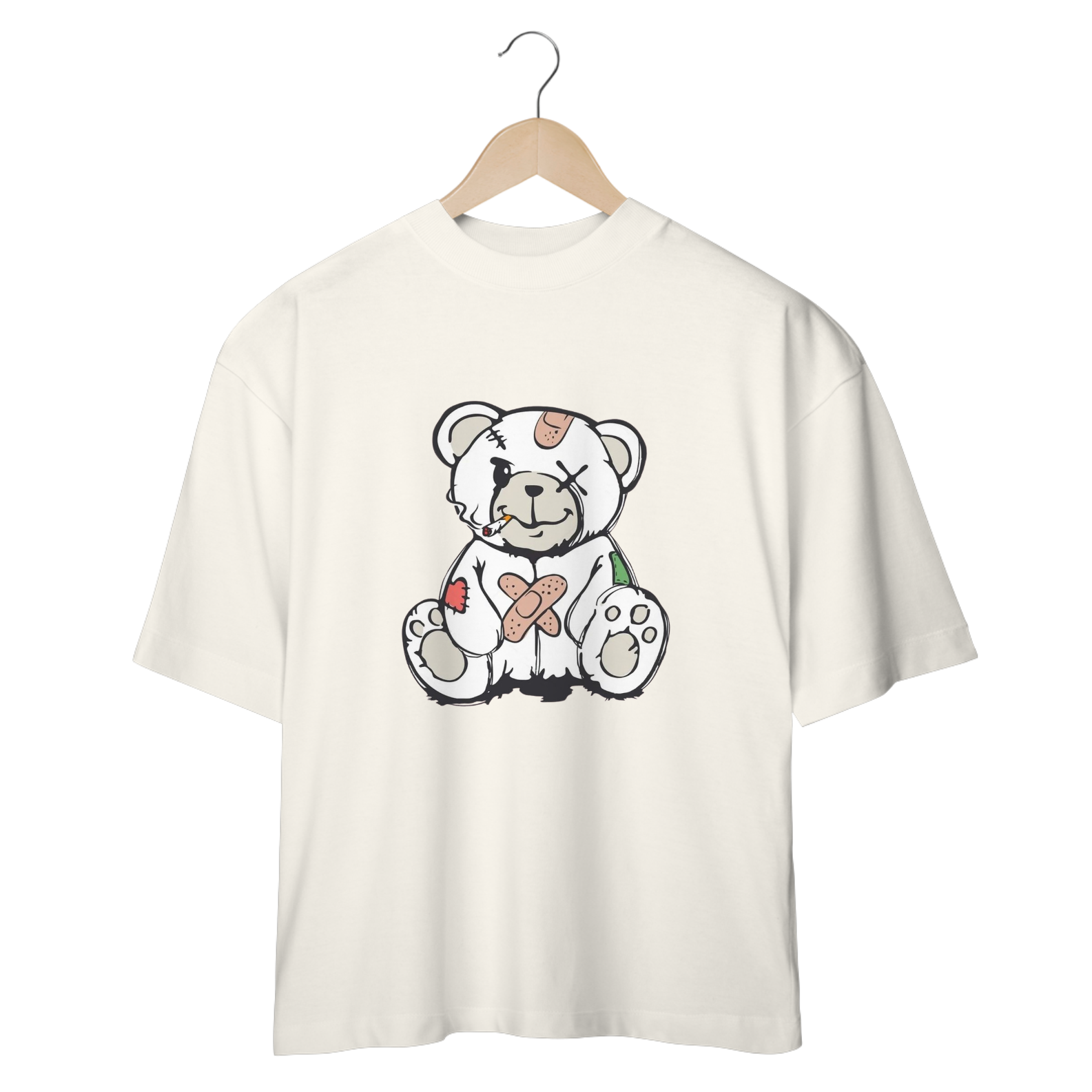 Nome do produto: CAMISETA OVERSIZED, URSINHO HARD