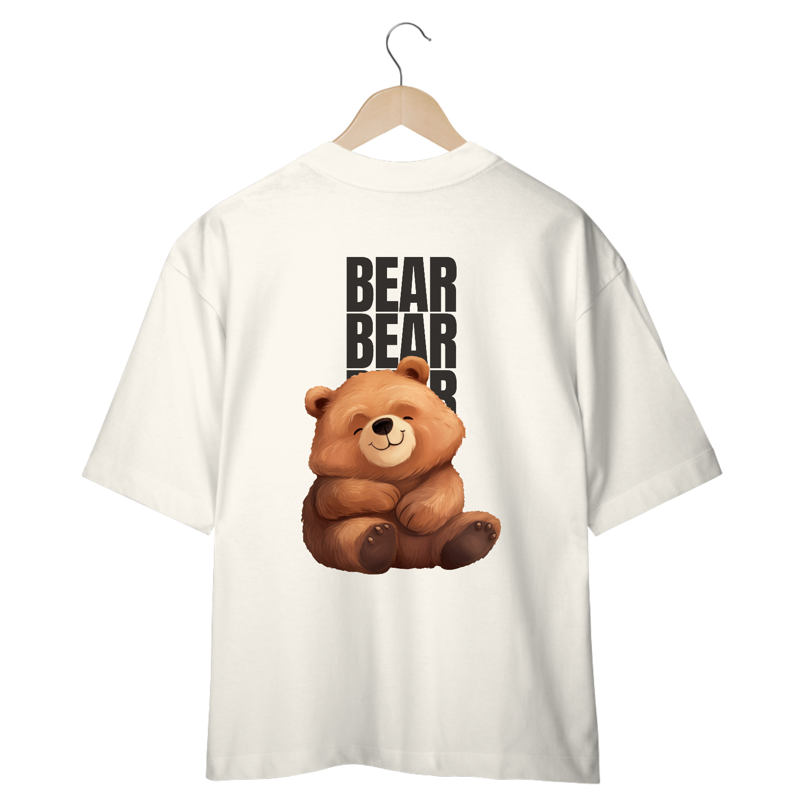 Nome do produto: CAMISETA OVERSIZED COSTAS, BEAR