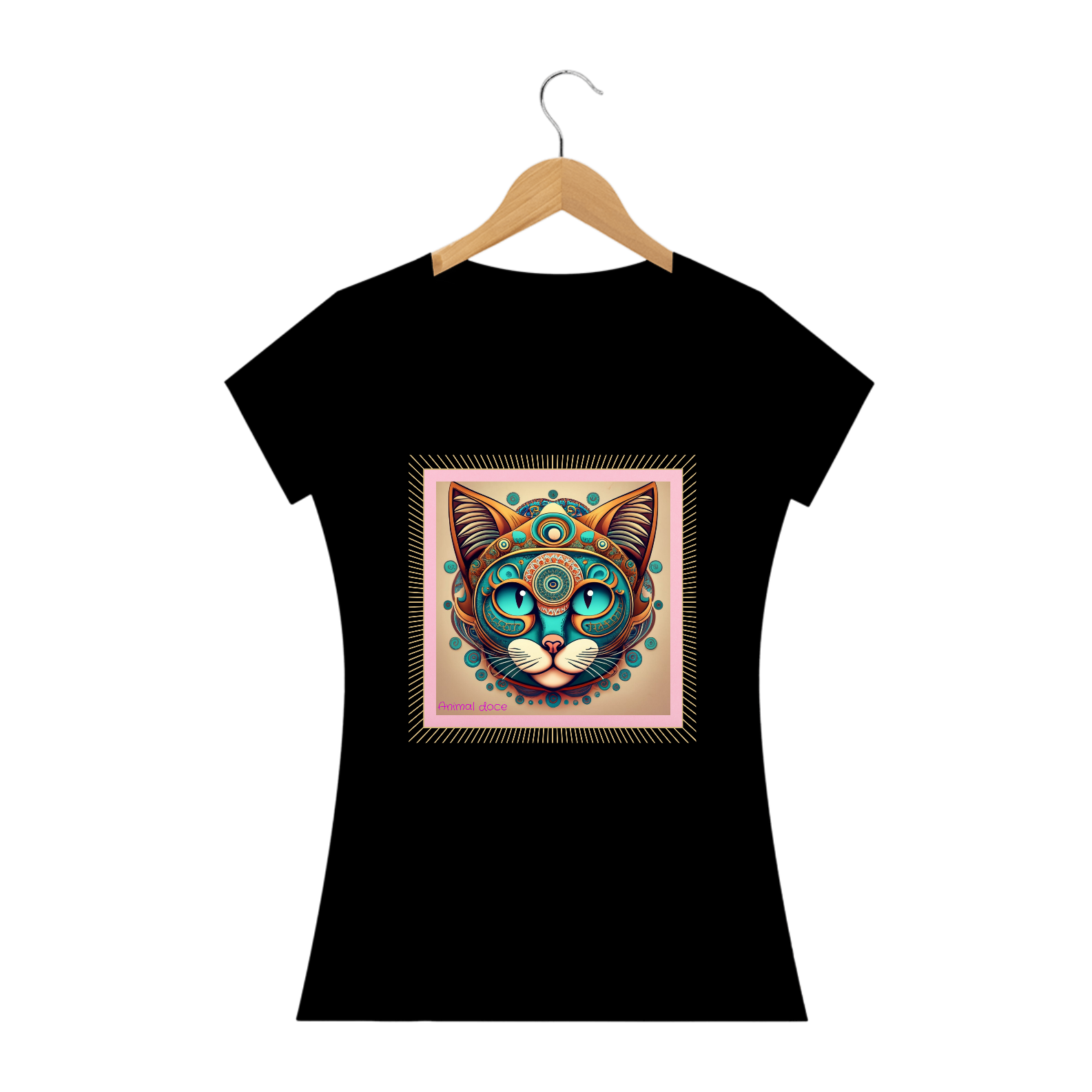 Nome do produto: CAMISETA BABY LONG QUALITY, CAT MYSTIC 