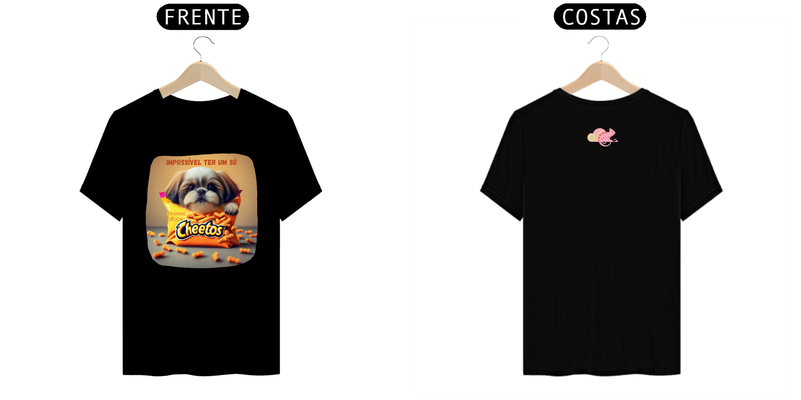 Nome do produto: CAMISETA T-SHIRT PRIME F/V, DOG CHEETOS IMPOSSIVEL TER SO UM