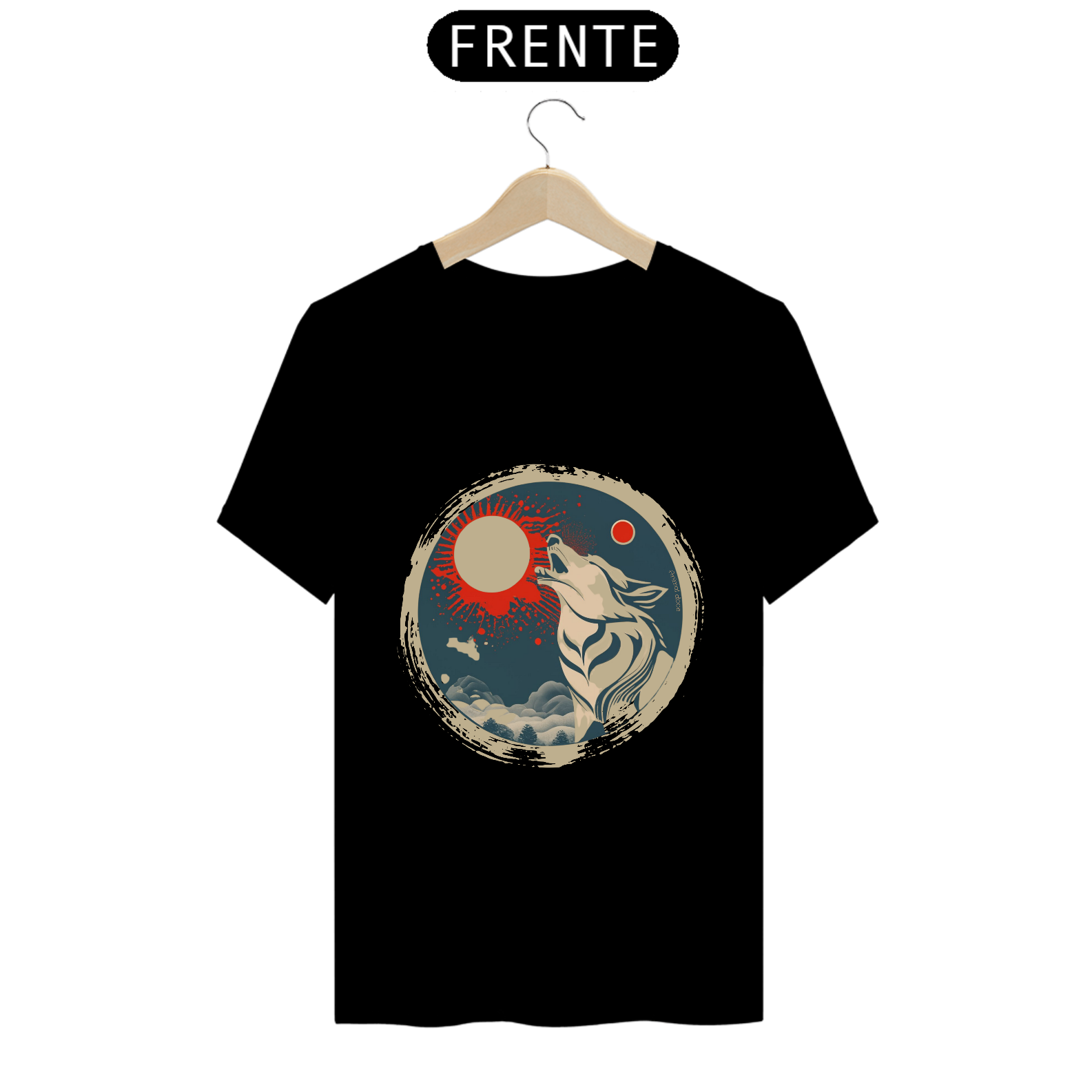 Nome do produto: CAMISETA T-SHIRT PRIME, AKITA INU SOL NASCENTE 