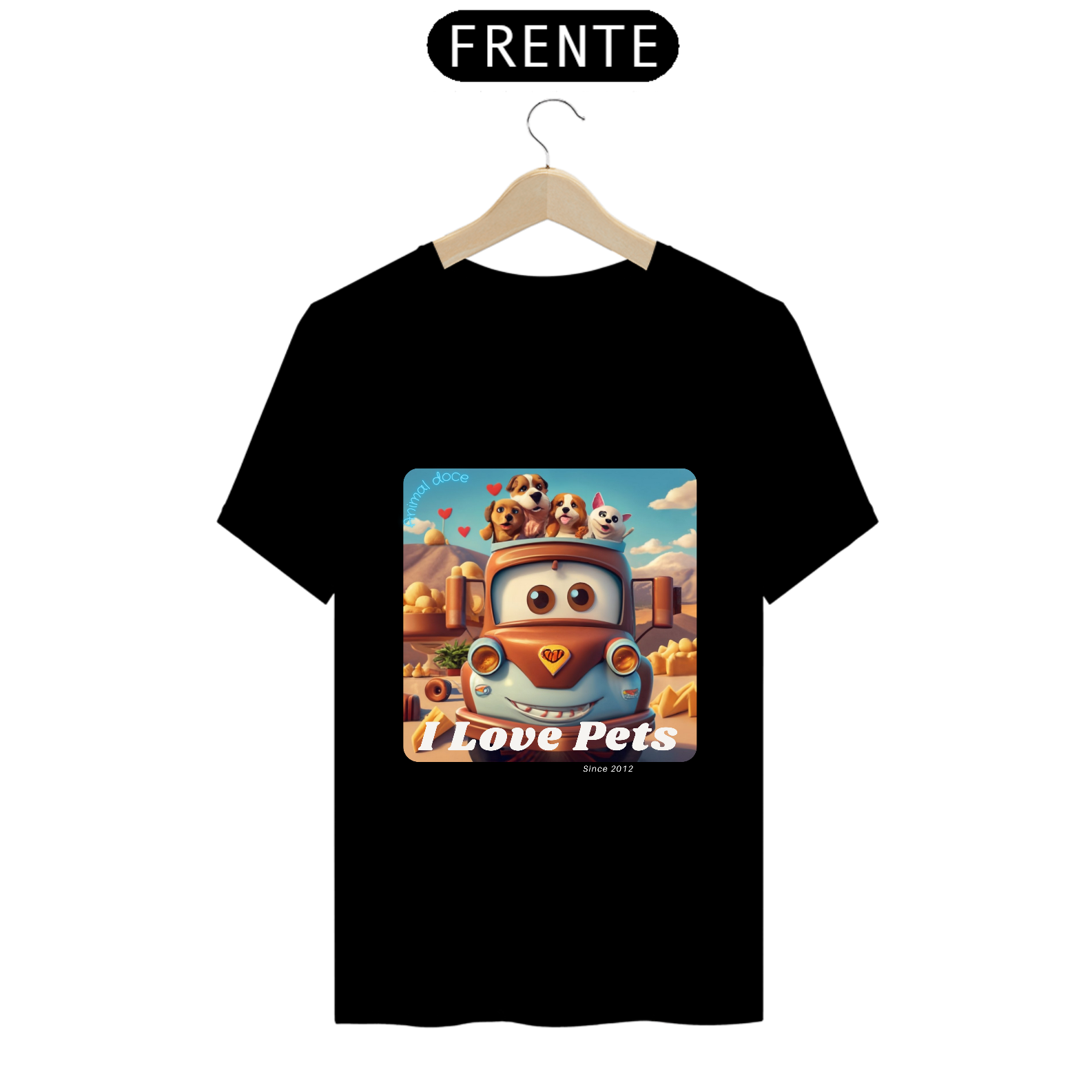 Nome do produto: CAMISETA T-SHIRT PRIME, I LOVE PETS 
