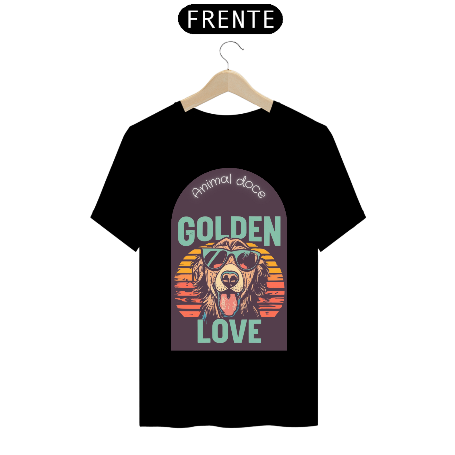 Nome do produto: CAMISETA T-SHIRT PRIME DOG, GOLDEN LOVE