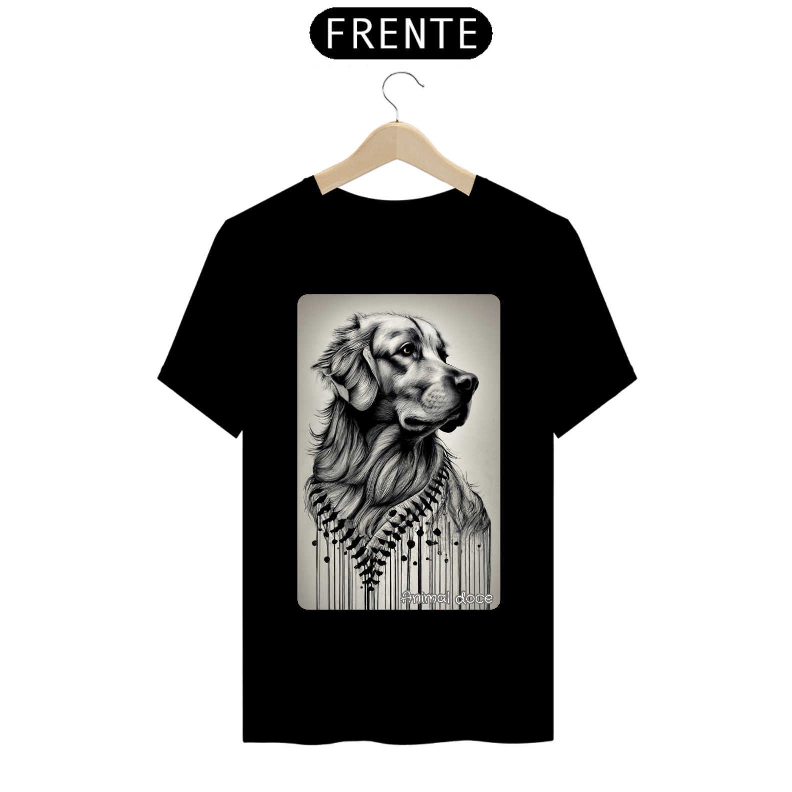 Nome do produto: CAMISETA T-SHIRT PRIME, DOG GOLDEN PB