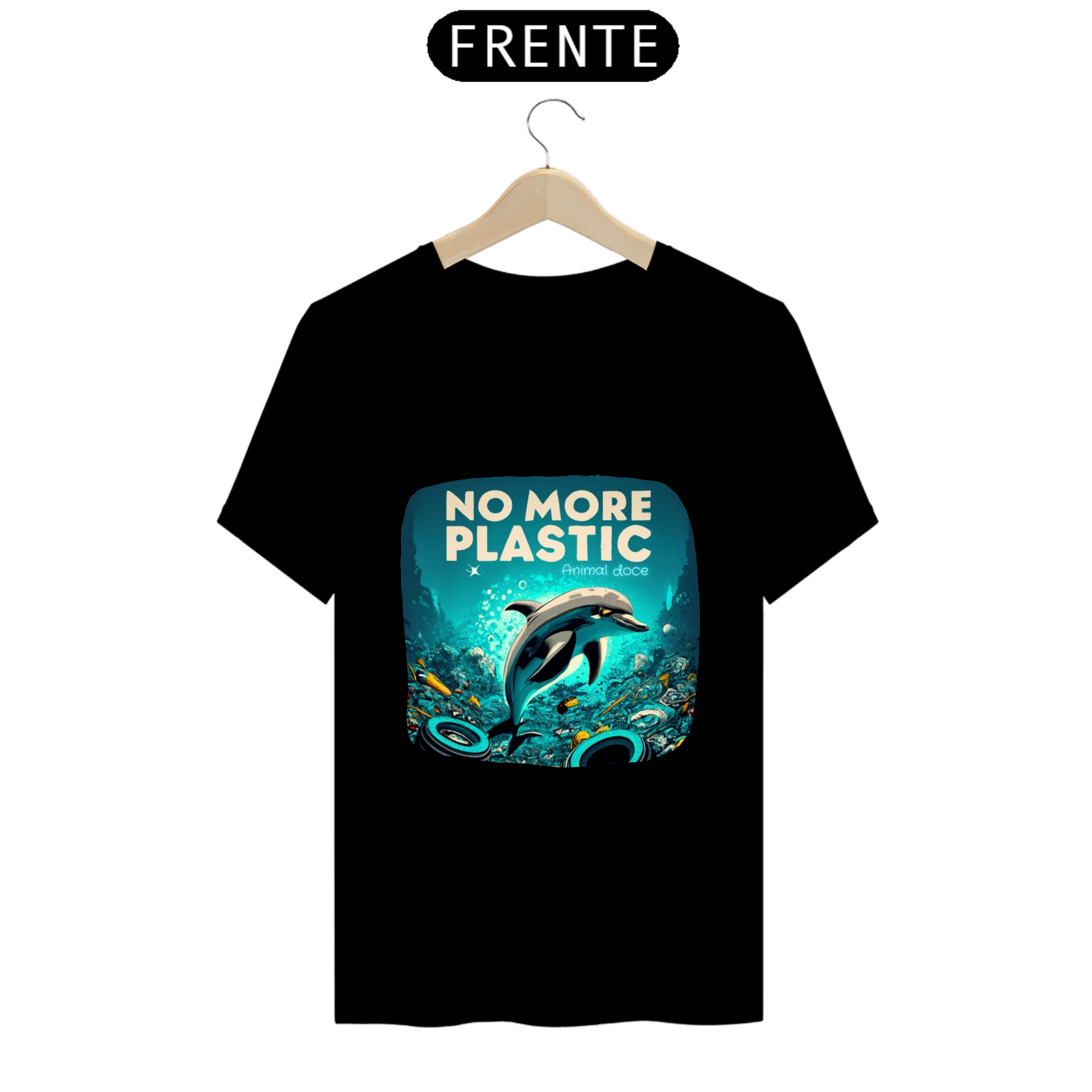 Nome do produto: CAMISETA T-SHIRT PRIME, DOLPHIN NO MORE PLASTIC