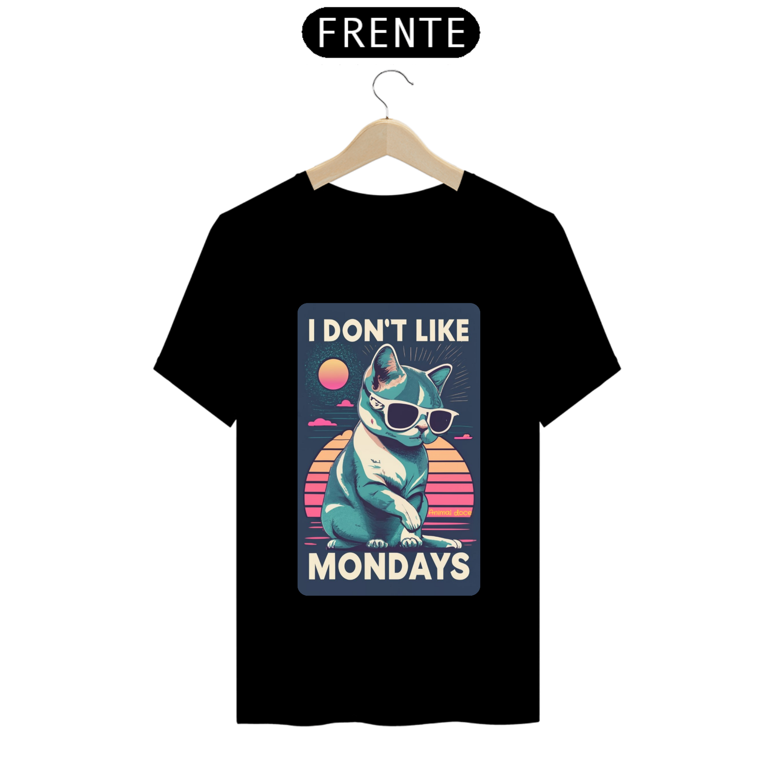 Nome do produto: CAMISETA T-SHIRT PRIME CAT, I DON\'T LIKE MONDAYS