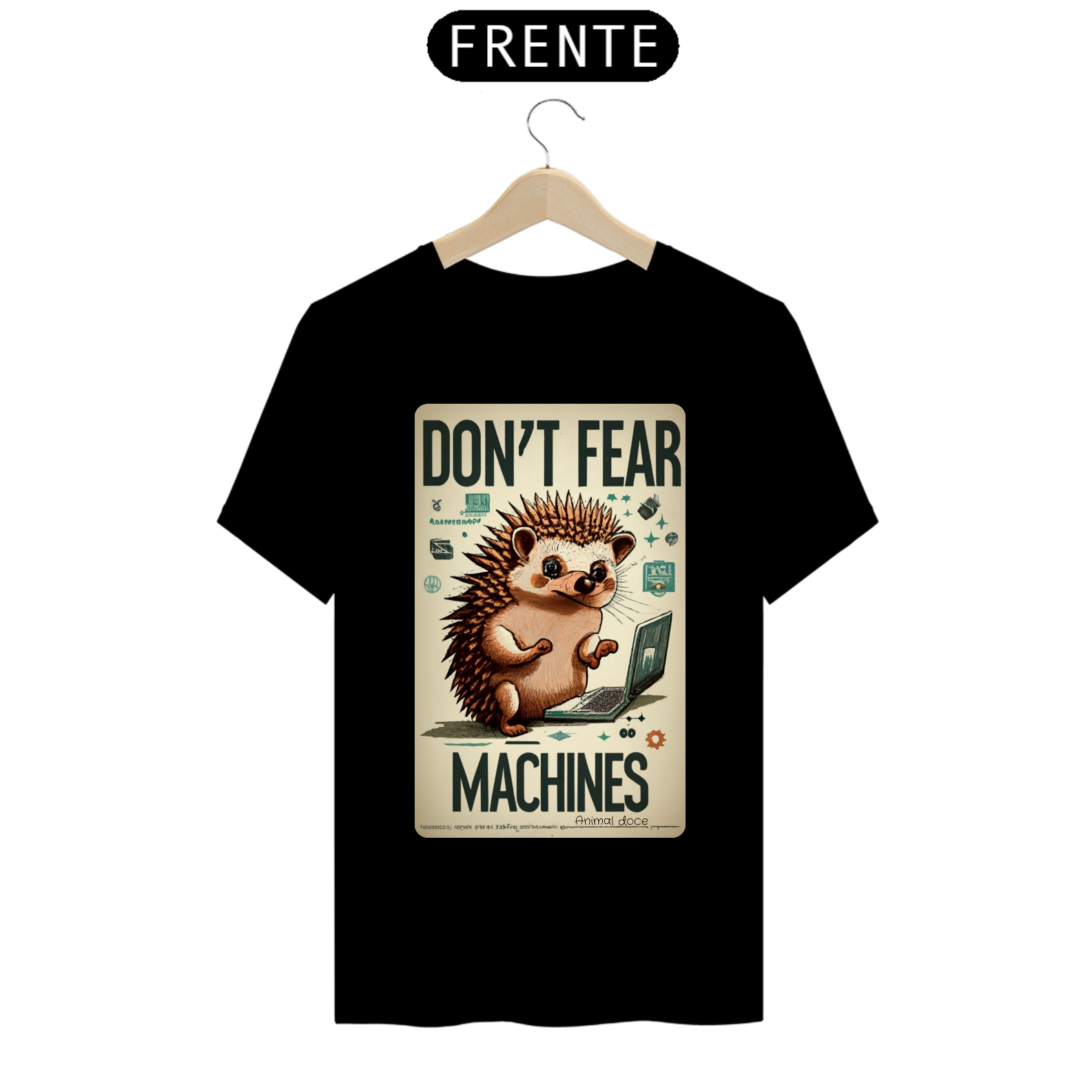 Nome do produto: CAMISETA T-SHIRT PRIME HEDGEHOG GEEK, DON\'T FEAR MACHINES