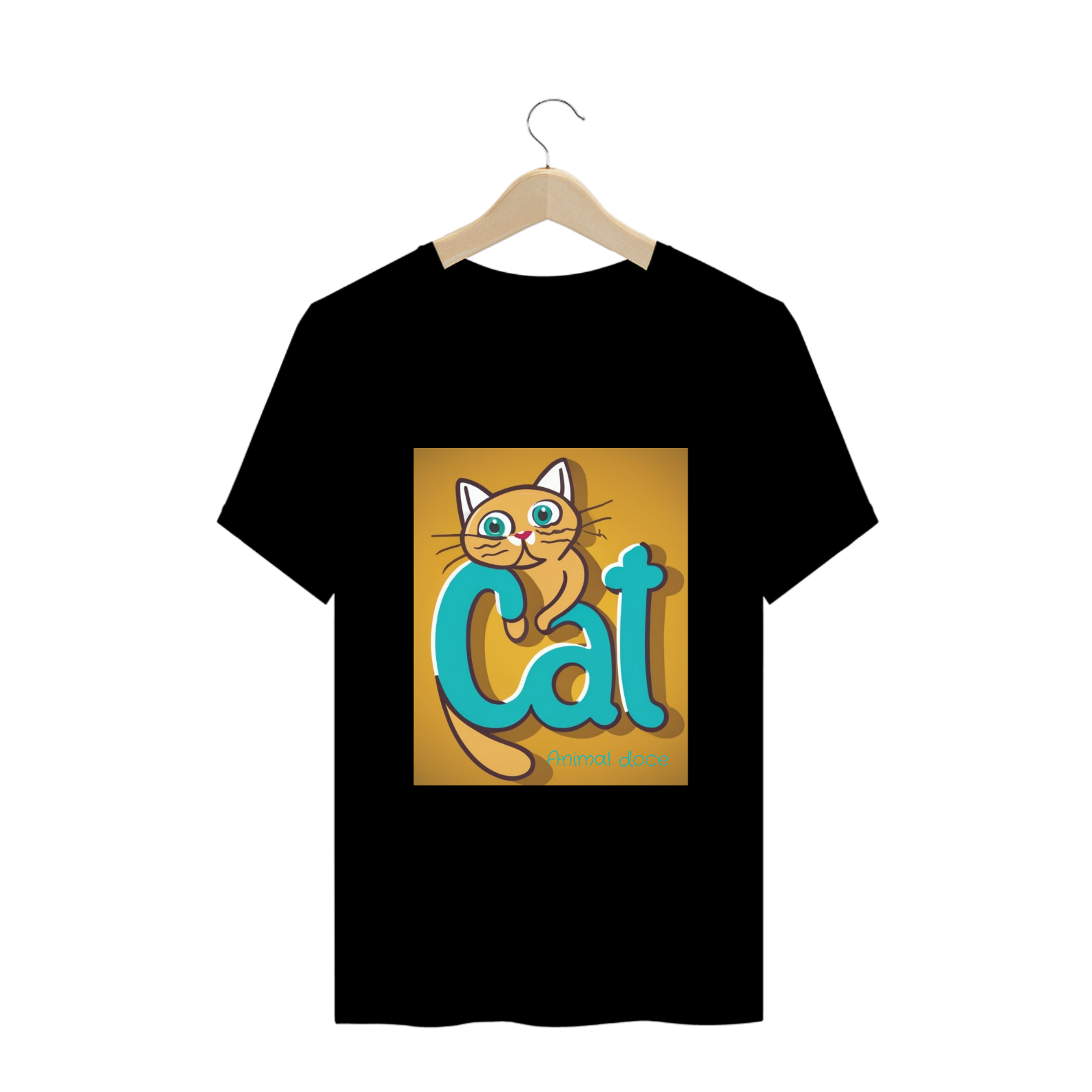 Nome do produto: CAMISETA T-SHIRT PLUS SIZE, CAT LETRAS