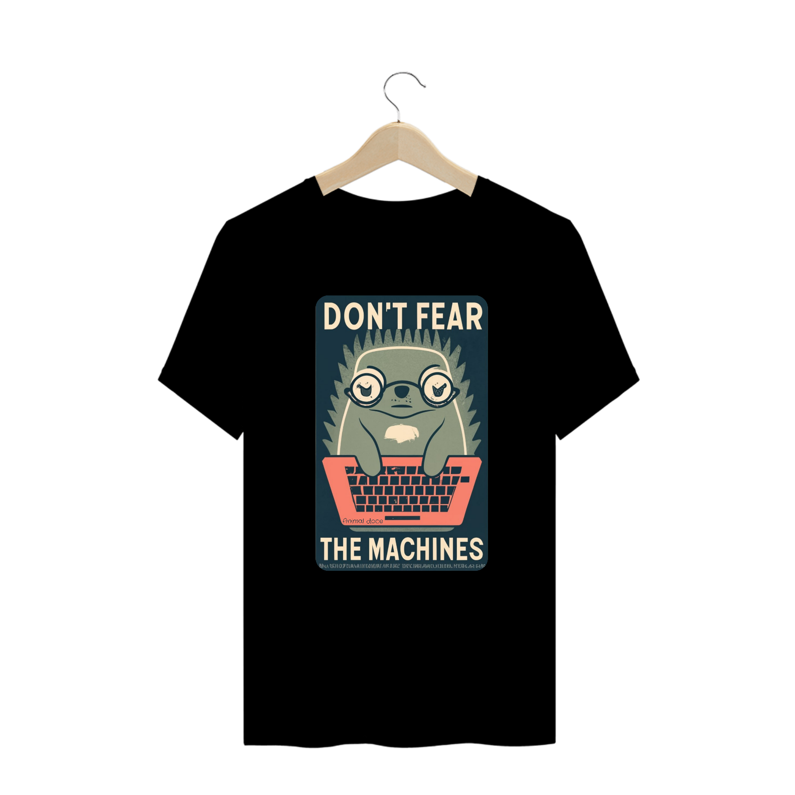 Nome do produto: CAMISETA T-SHIRT PLUS SIZE MOLE GEEK, DON\'T FEAR THE MACHINES