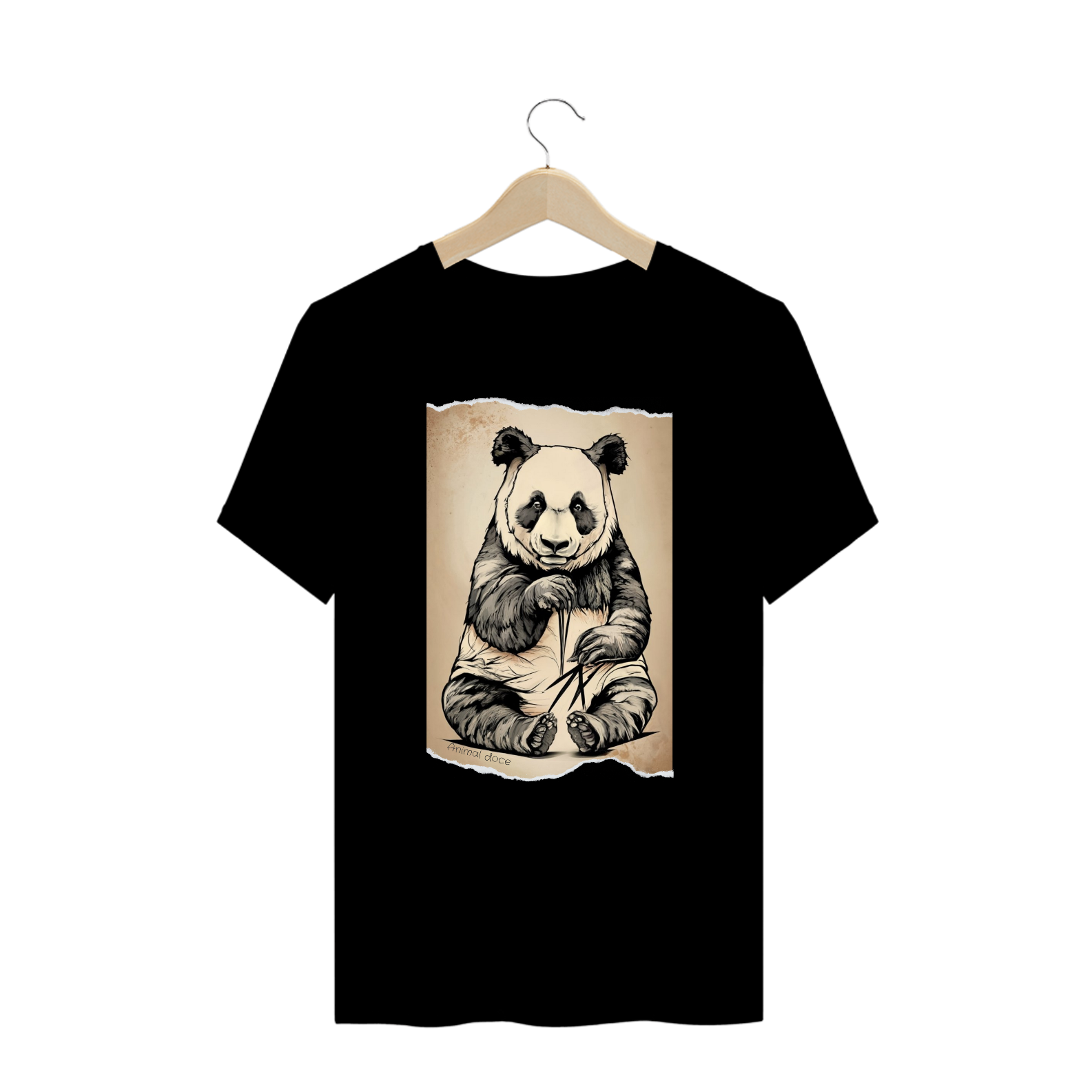 Nome do produto: CAMISETA T-SHIRT PLUS SIZE, PANDA PB 