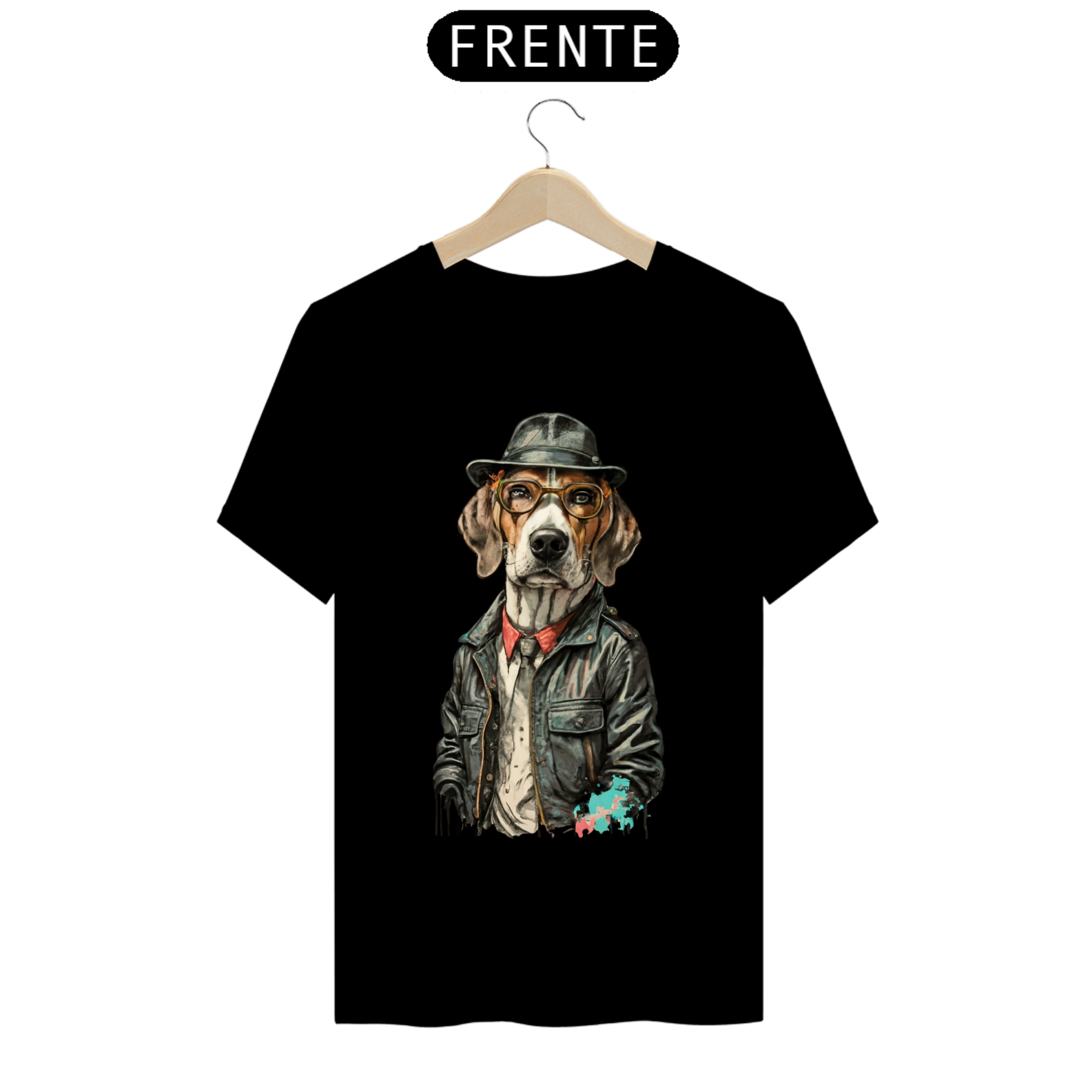 Nome do produto: CAMISETA T- SHIRT PRIME, DOG BEAGLE SHERLOCK HOLMES