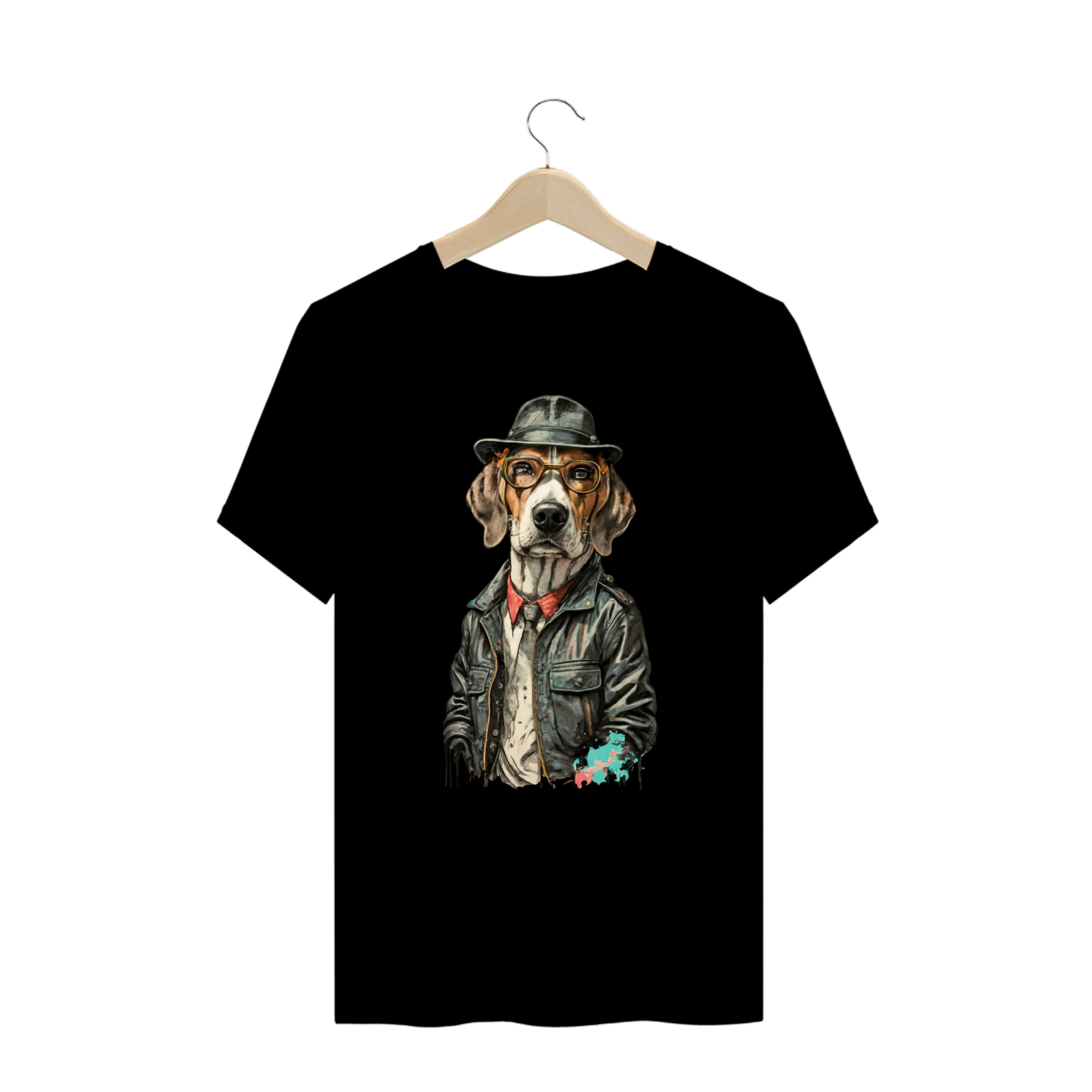 Nome do produto: CAMISETA T-SHIRT PLUS SIZE, DOG BEAGLE SHERLOCK HOLMES