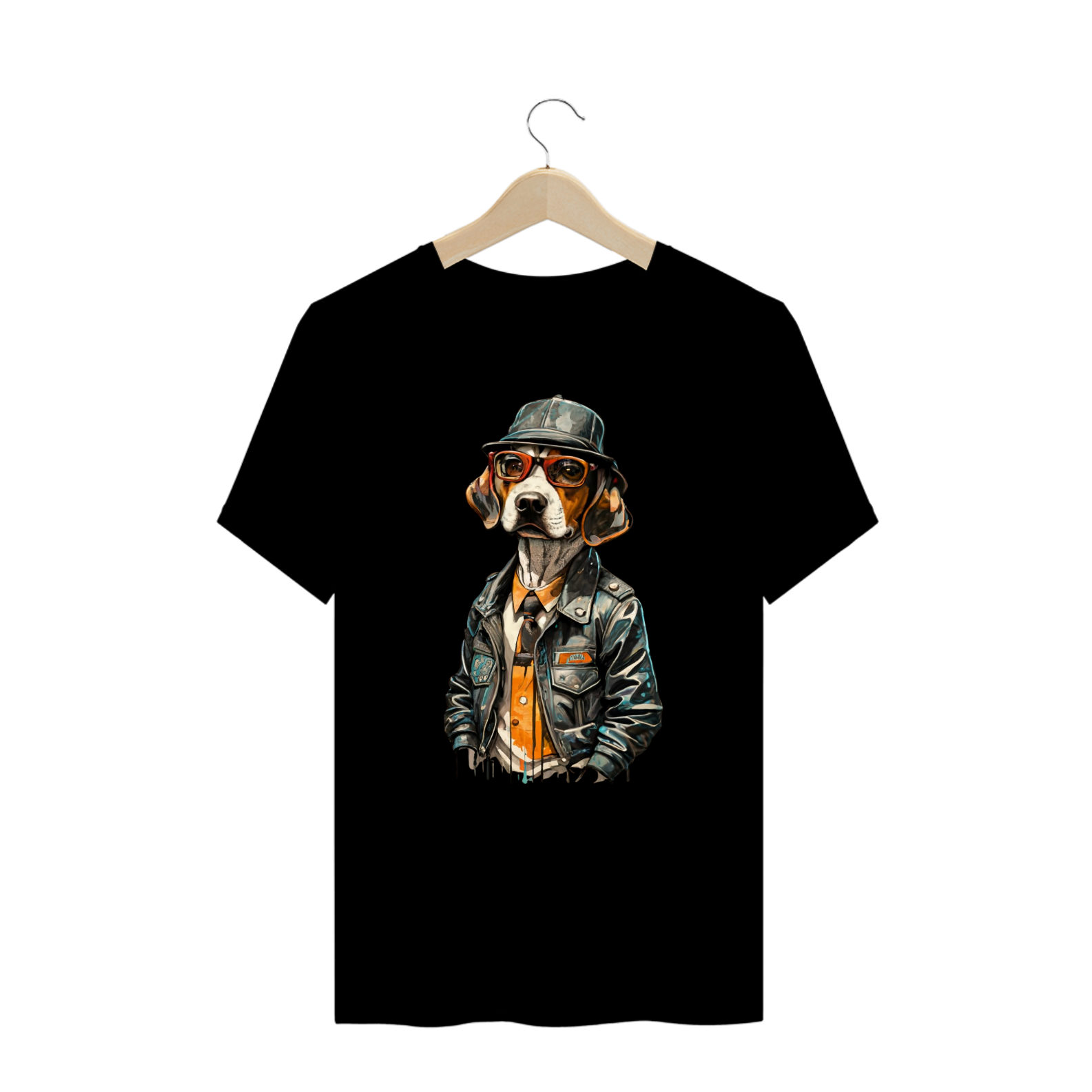 Nome do produto: CAMISETA T-SHIRT PLUS SIZE, DOG BEAGLE SHERLOCK HOLMES