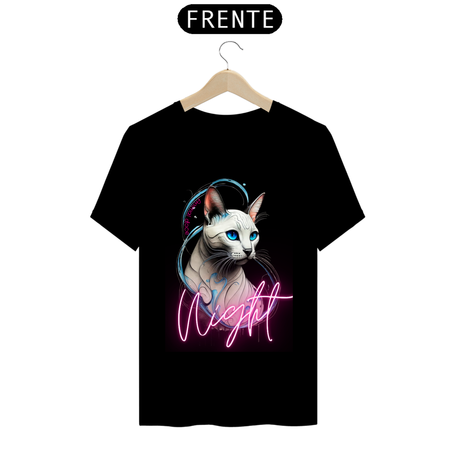Nome do produto: CAMISETA T-SHIRT PRIME, CAT NIGHT