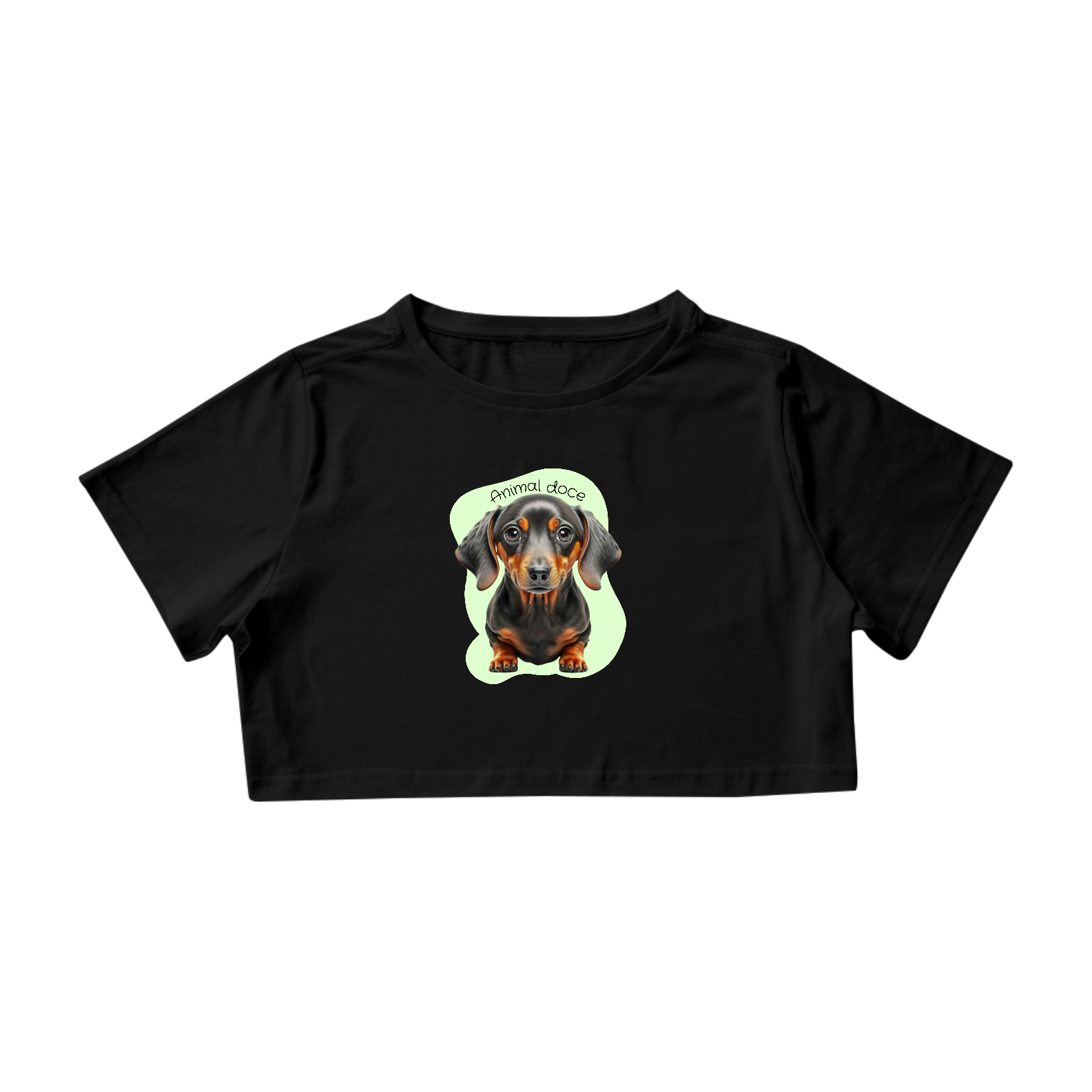 Nome do produto: CAMISA CROPPED, MINIATURE DACHSHUND