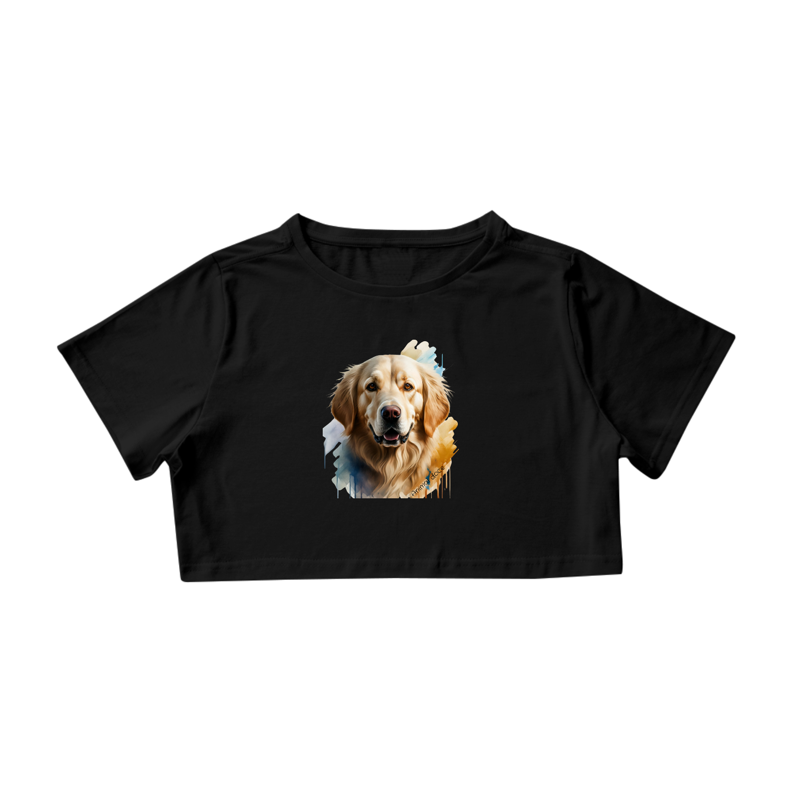 Nome do produto: CAMISA CROPPED, DOG GOLDEN