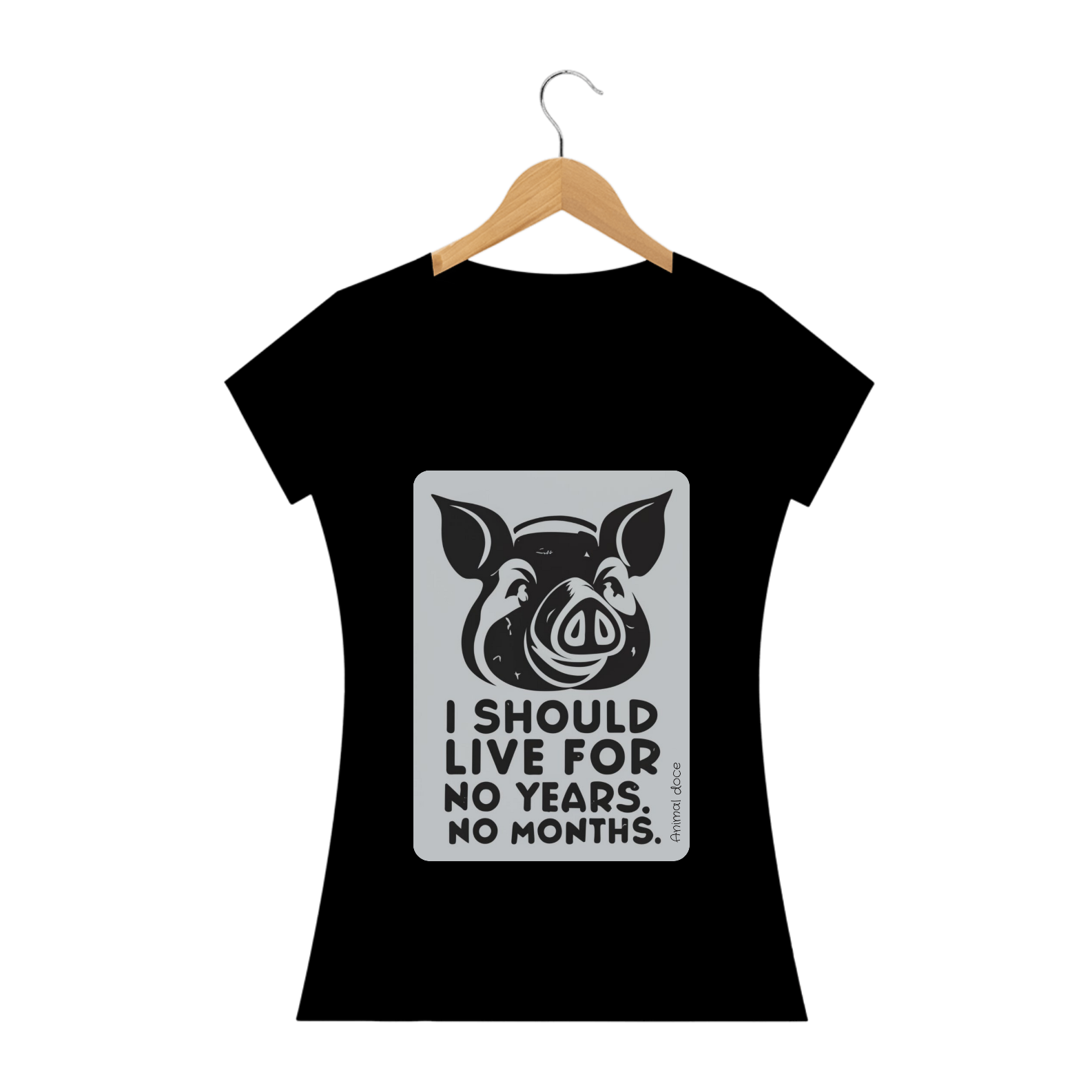Nome do produto: CAMISETA BABY LONG PRIME PIG, LINHA VEGAN, I SHOULD LIVE