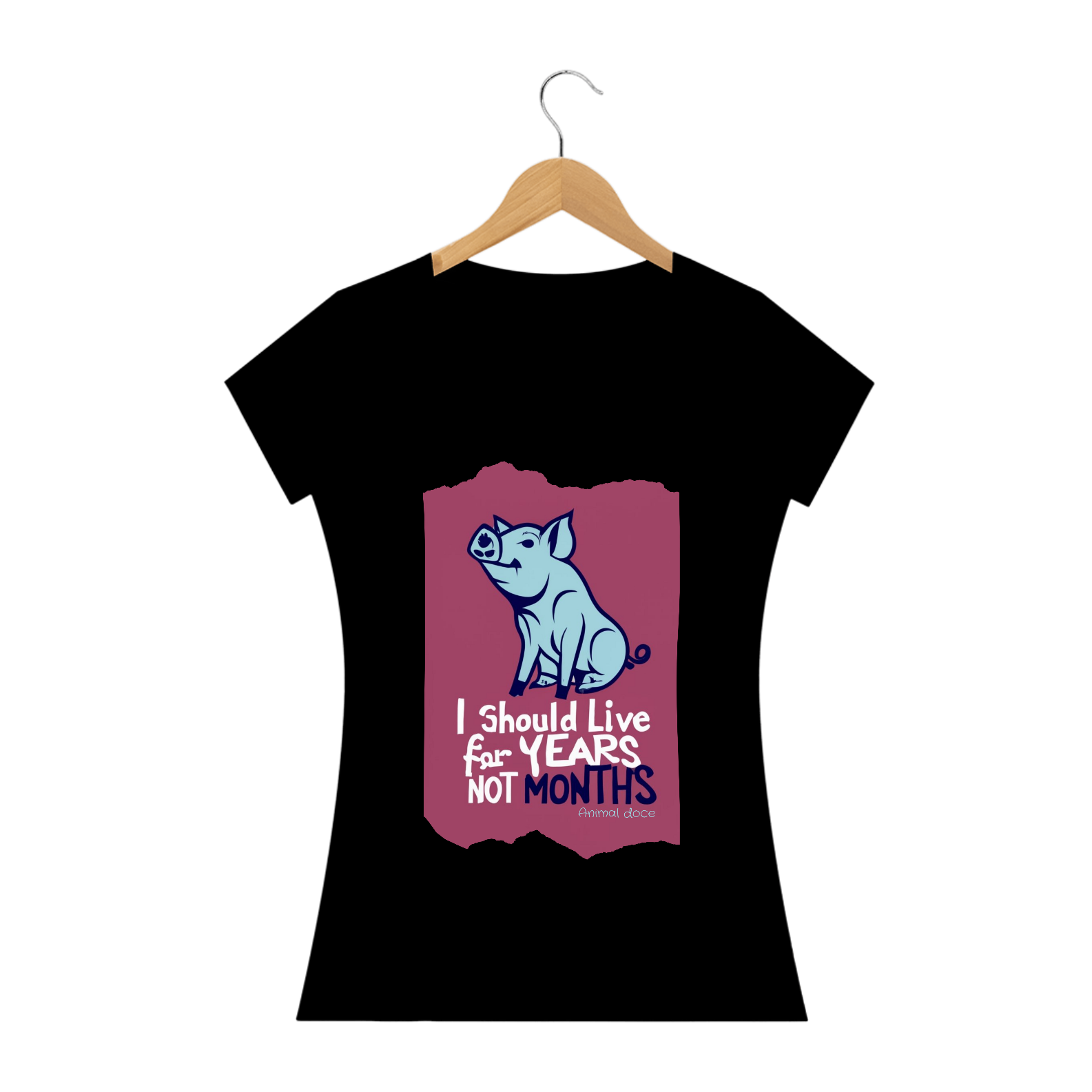 Nome do produto: CAMISETA BABY LONG PRIME PIG, LINHA VEGAN, I SHOULD LIVE
