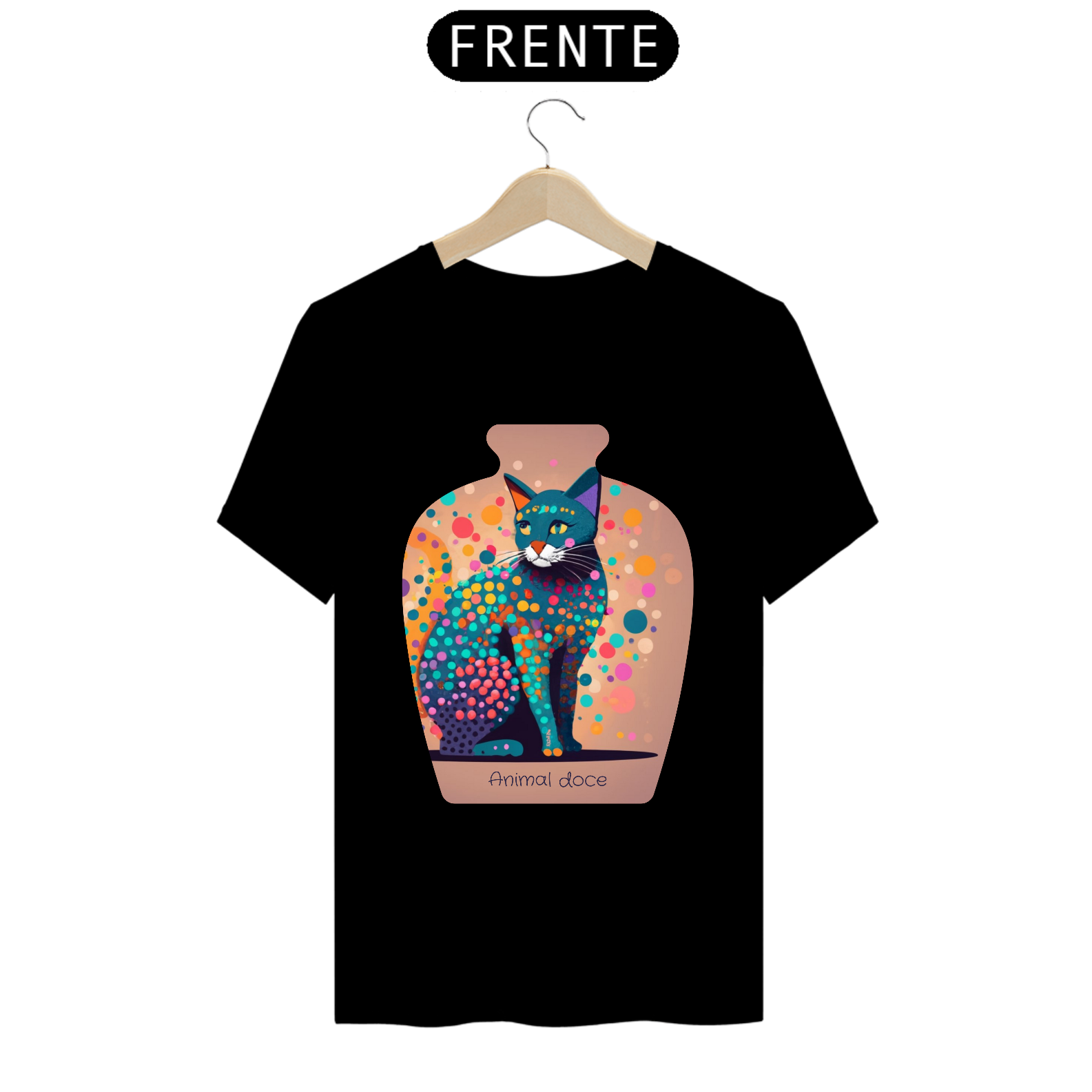 Nome do produto: CAMISETA T-SHIRT PRIME, CAT IN THE VASE 