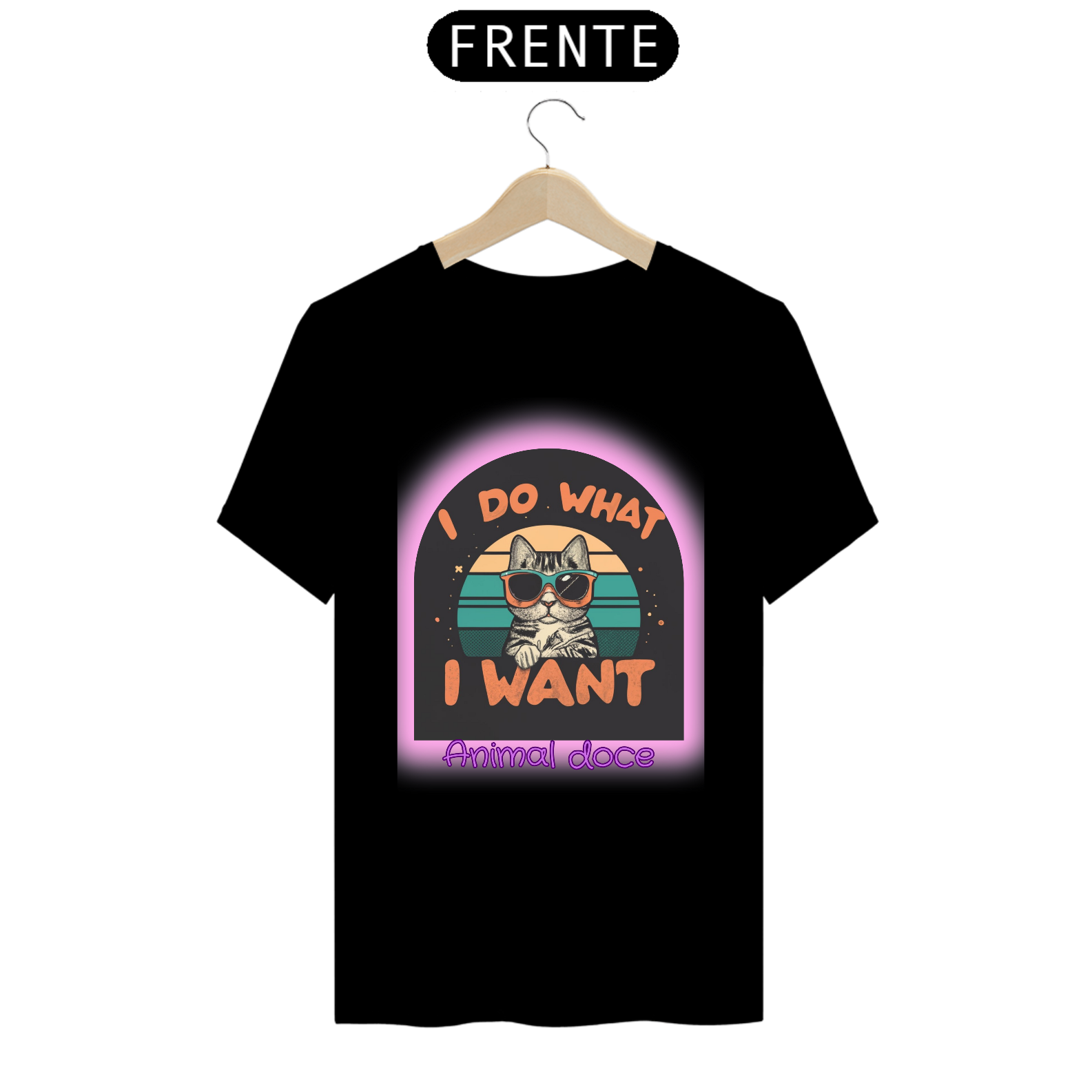 Nome do produto: CAMISETA T-SHIRT PRIME CAT, I DO WHAT I WANT