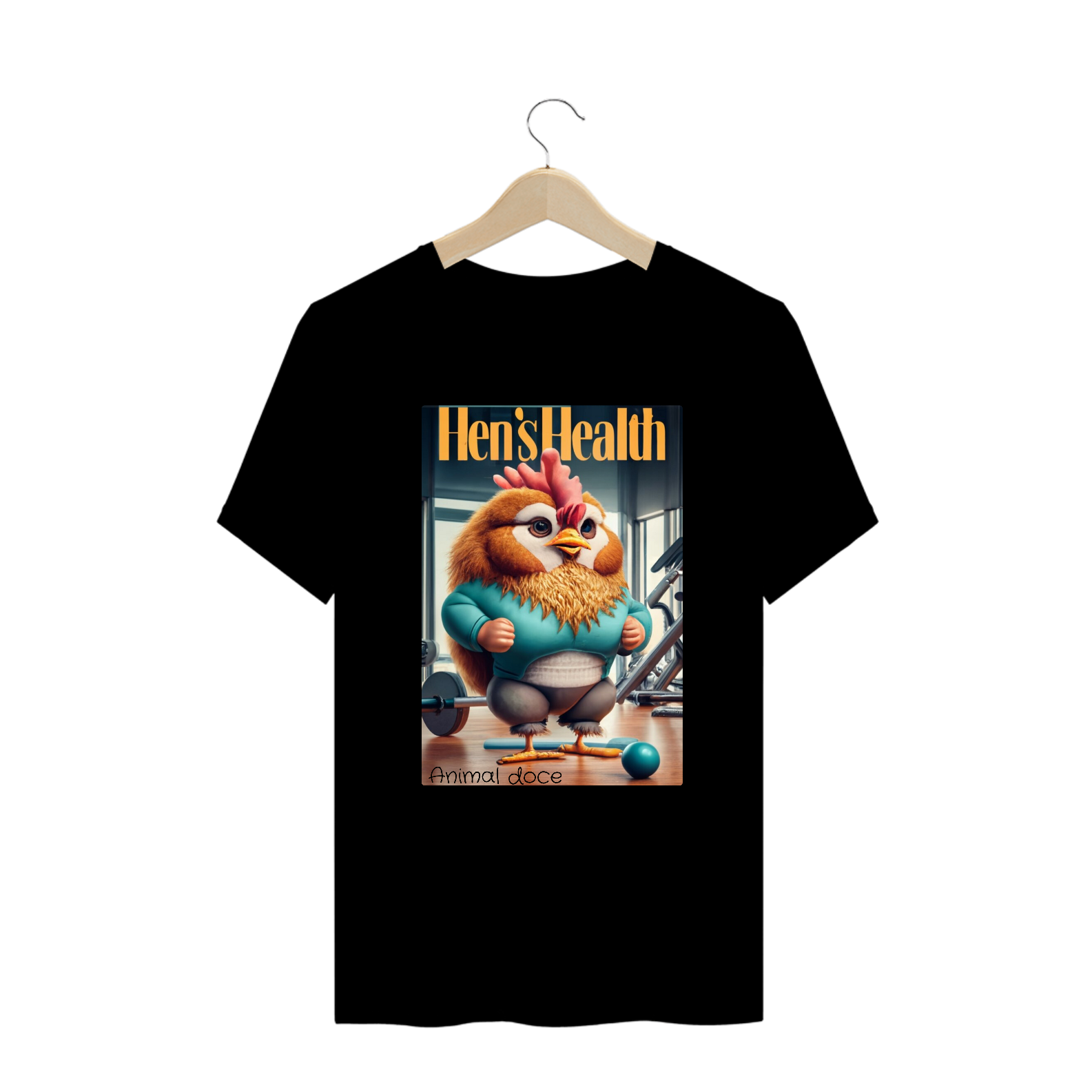 Nome do produto: CAMISETA T-SHIRT PLUS SIZE, MEME-HEN´S HEALTH