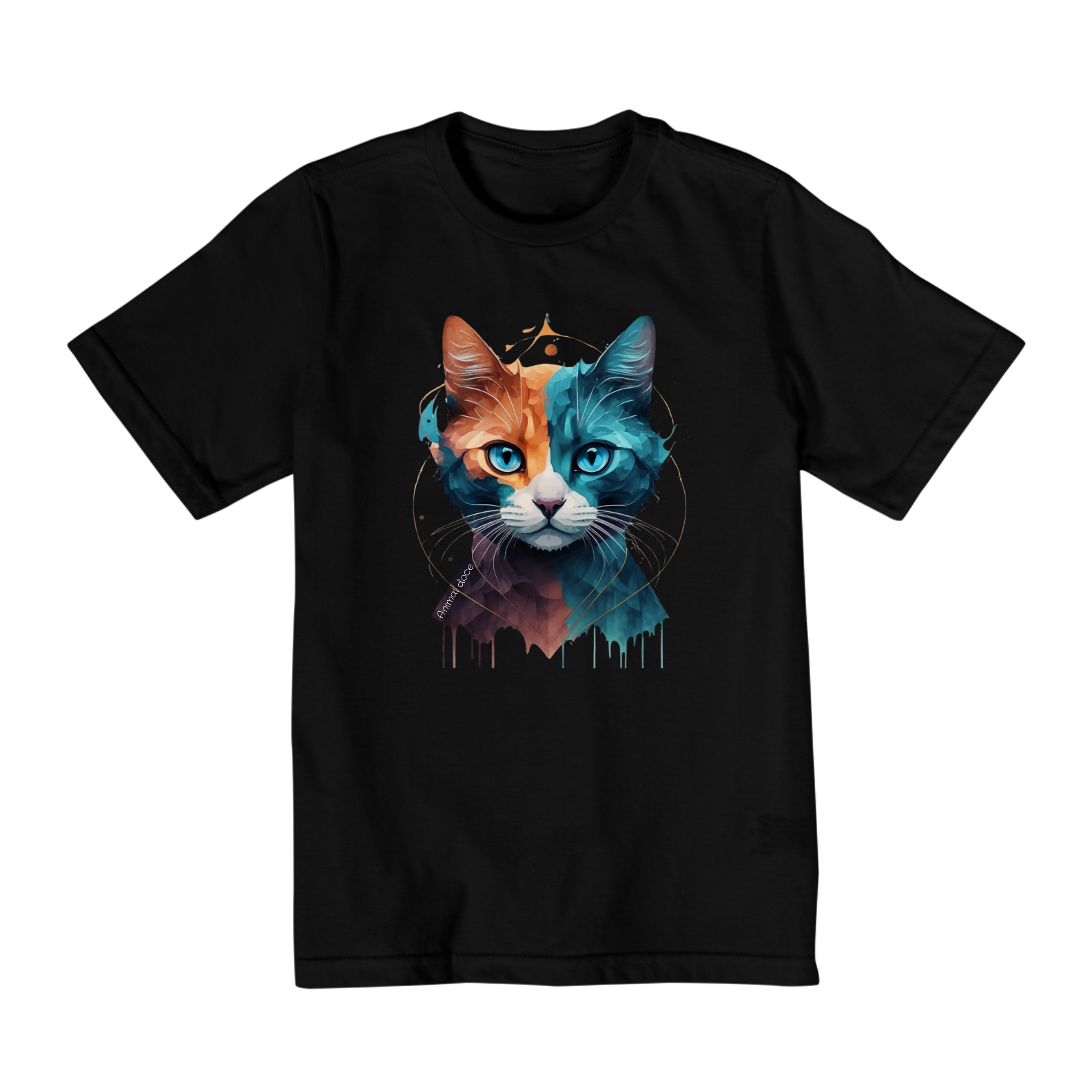 Nome do produto: CAMISETA QUALITY INFANTIL,COLORFUL CAT-2 A 8 ANOS