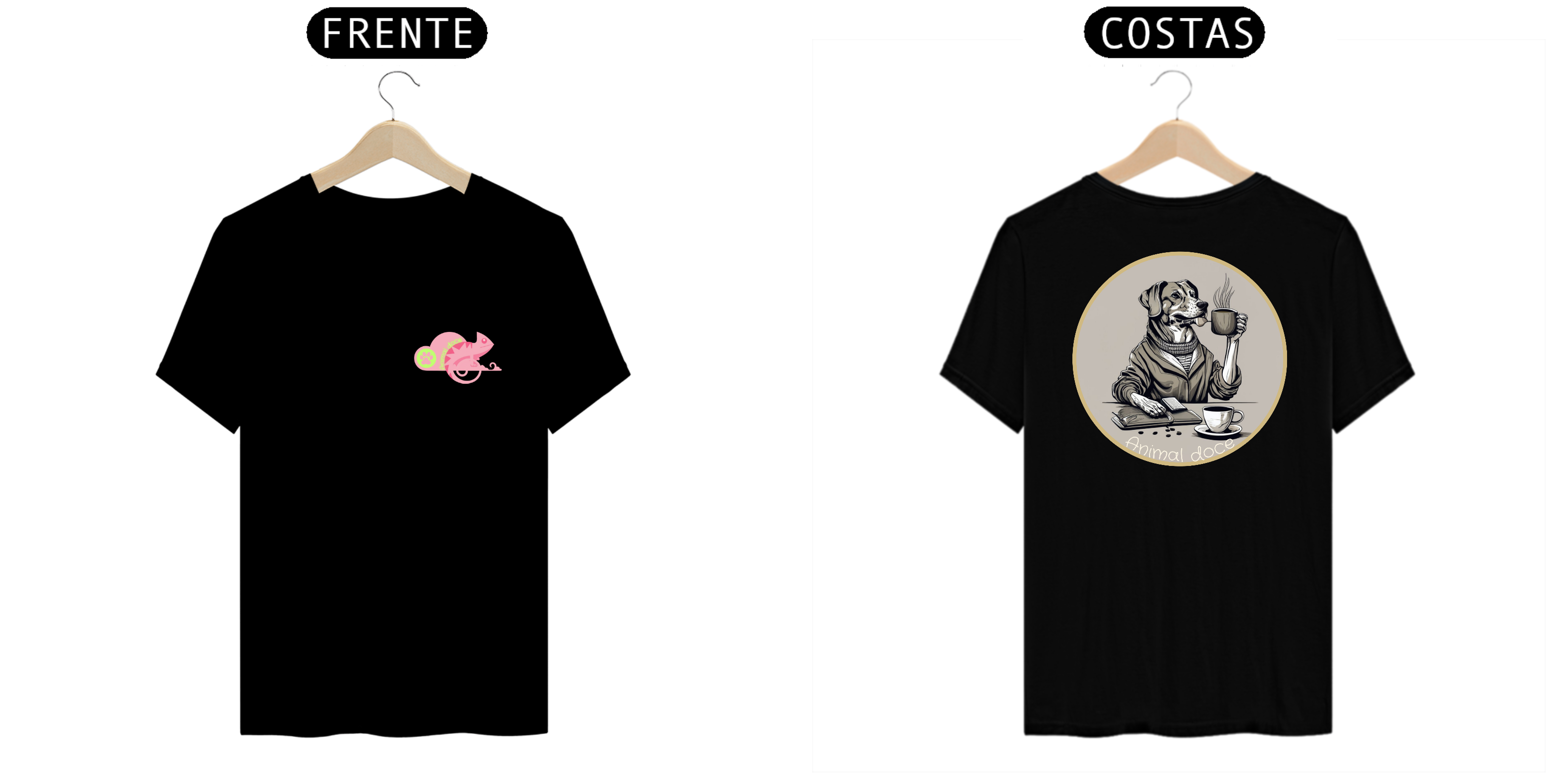 Nome do produto: CAMISETA T-SHIRT PRIME F/V, DOG GOLDEN COFFEE OVAL PB