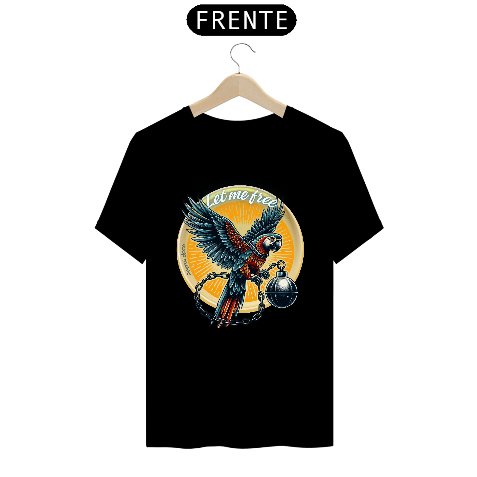 Nome do produto: CAMISETA T-SHIRT PRIME ARARA, LET ME FREE