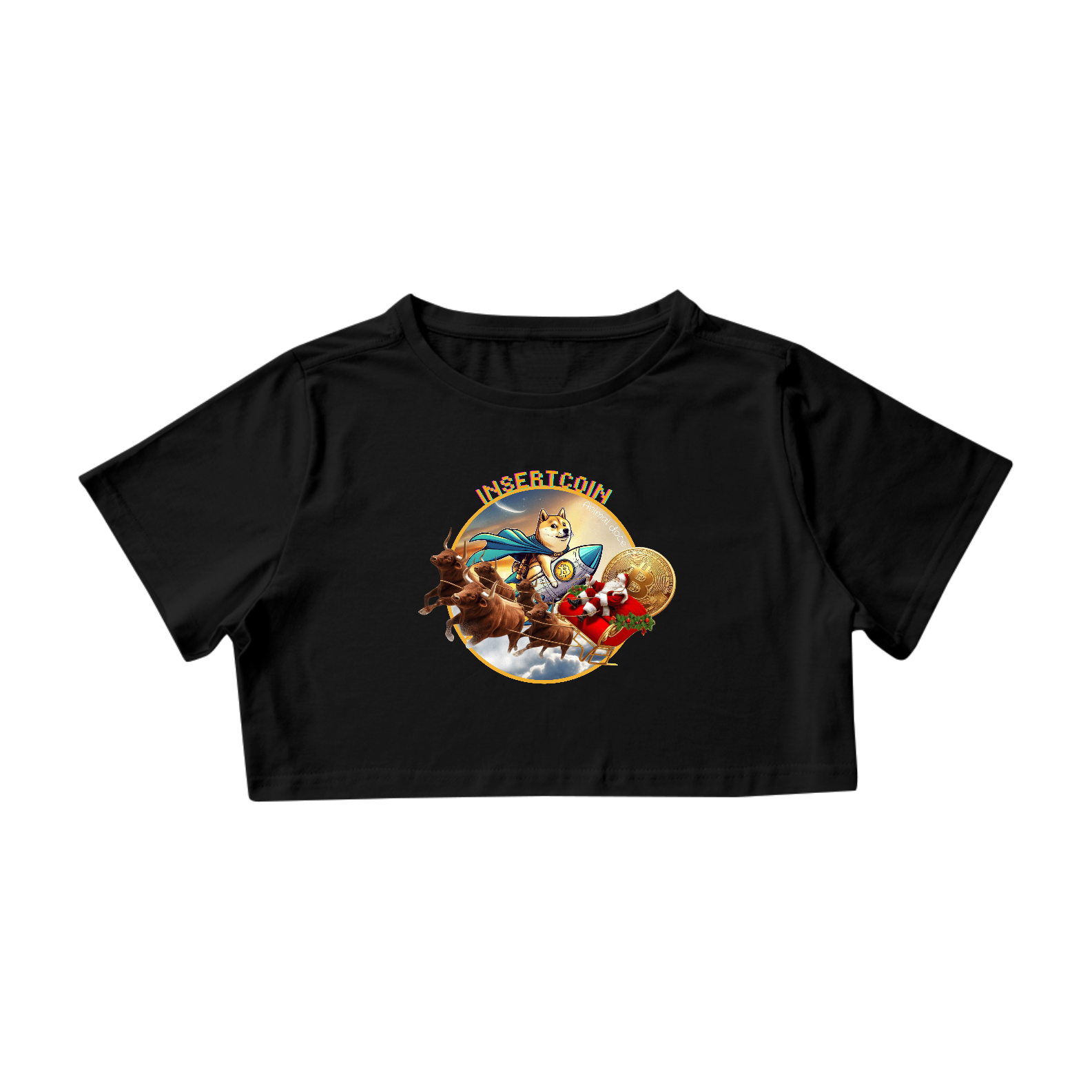 Nome do produto: CAMISA CROPPED, BITCOIN INSERTCOIN