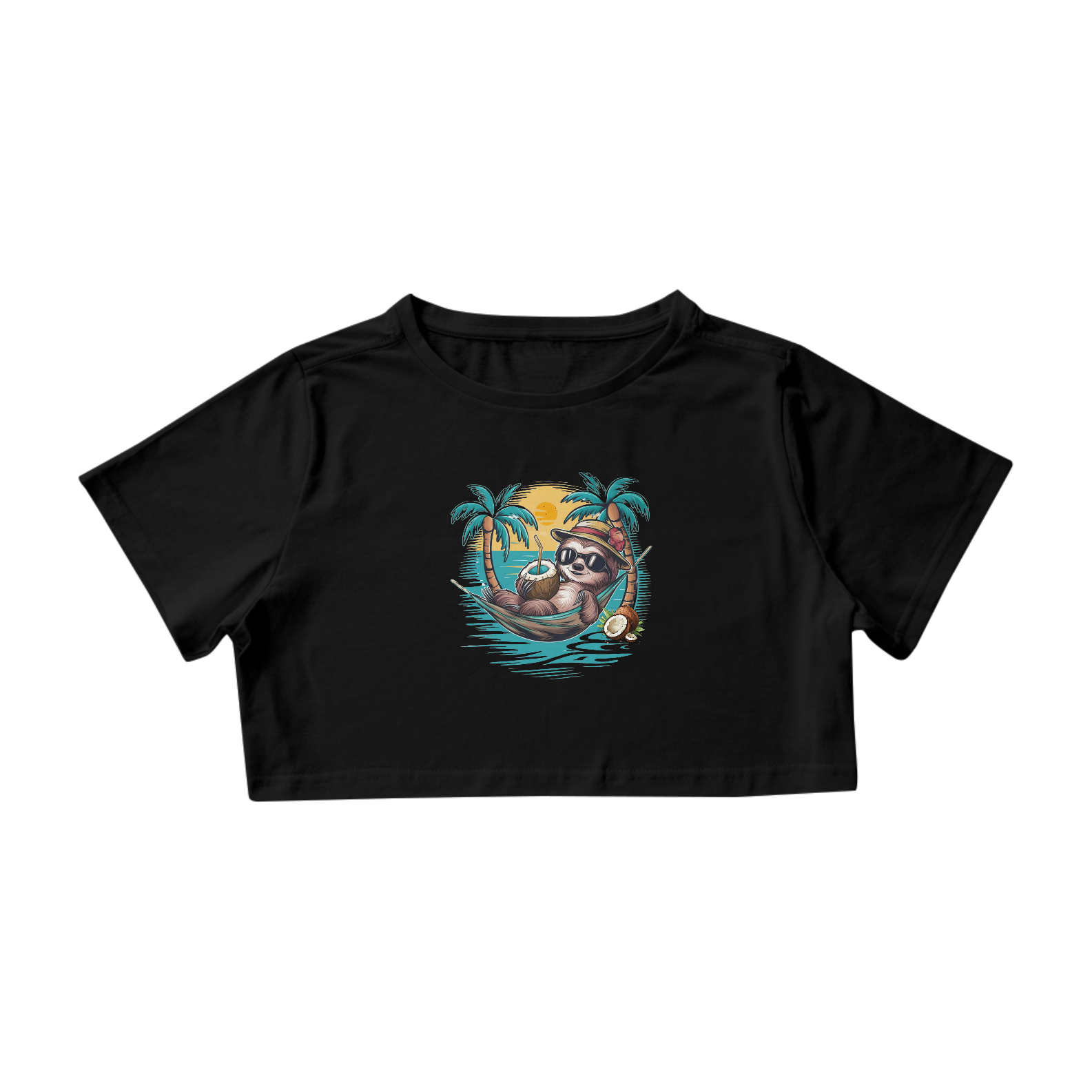 Nome do produto: CAMISA CROPPED, BICHO PREGUIÇA