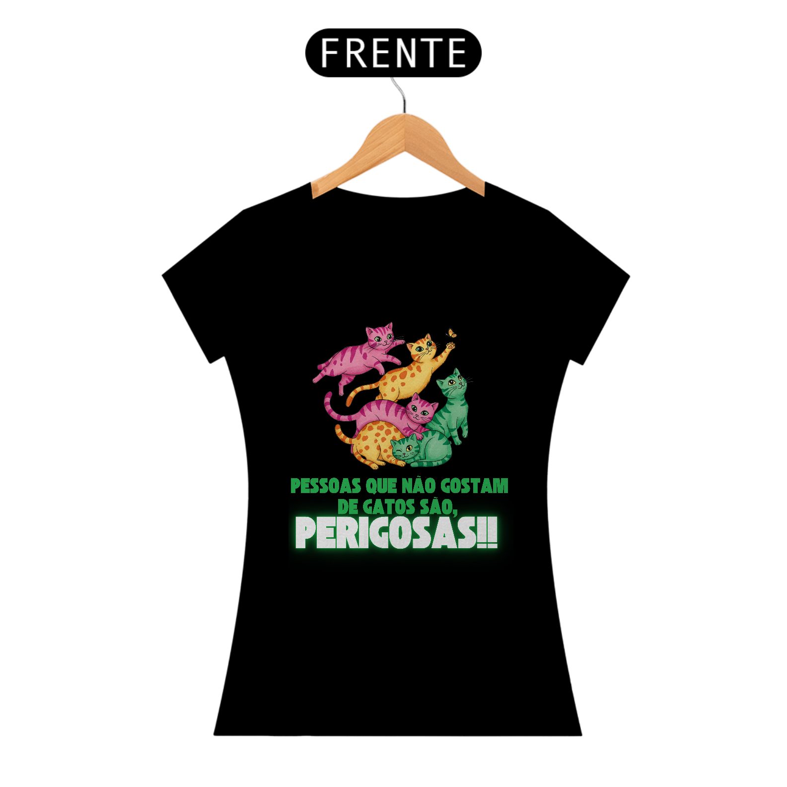 Nome do produto: CAMISETA BABY LONG PRIME, CAT FRASES PESSOAS PERIGOSAS