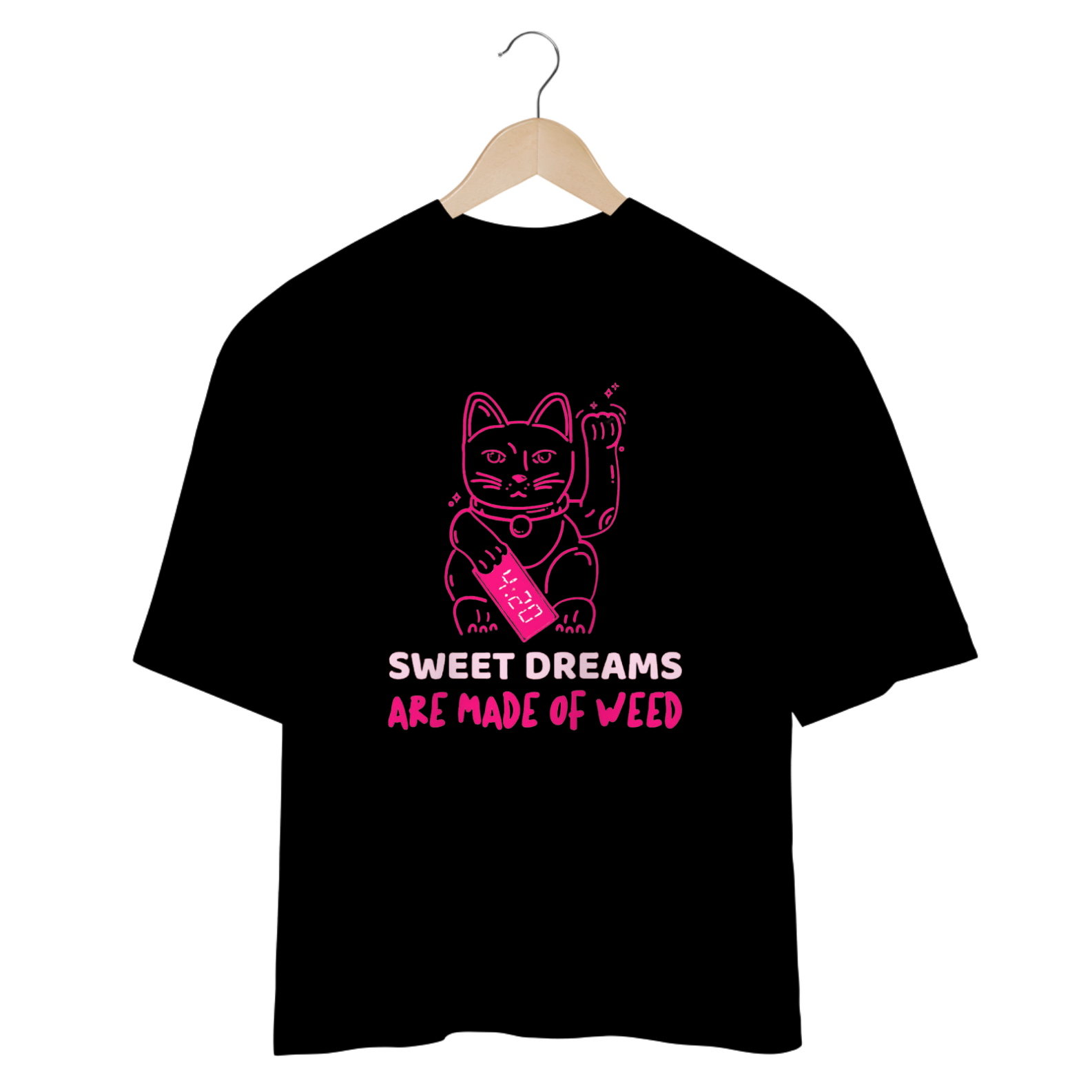 Nome do produto: CAMISETA OVERSIZED, LUCKY CAT