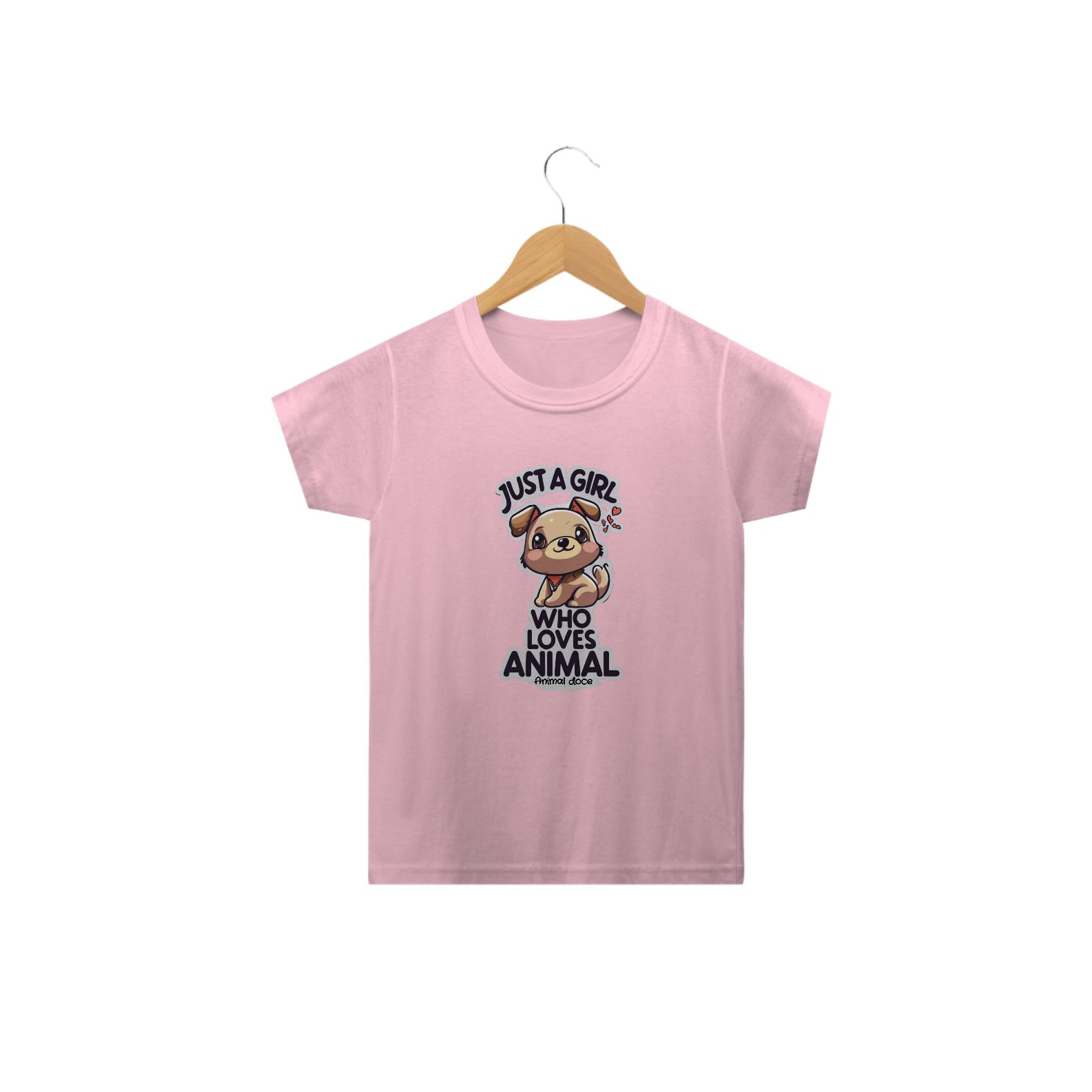 Nome do produto: CAMISETA CLASSIC INFANTIL, JUST A GIRL-2 A 14 ANOS