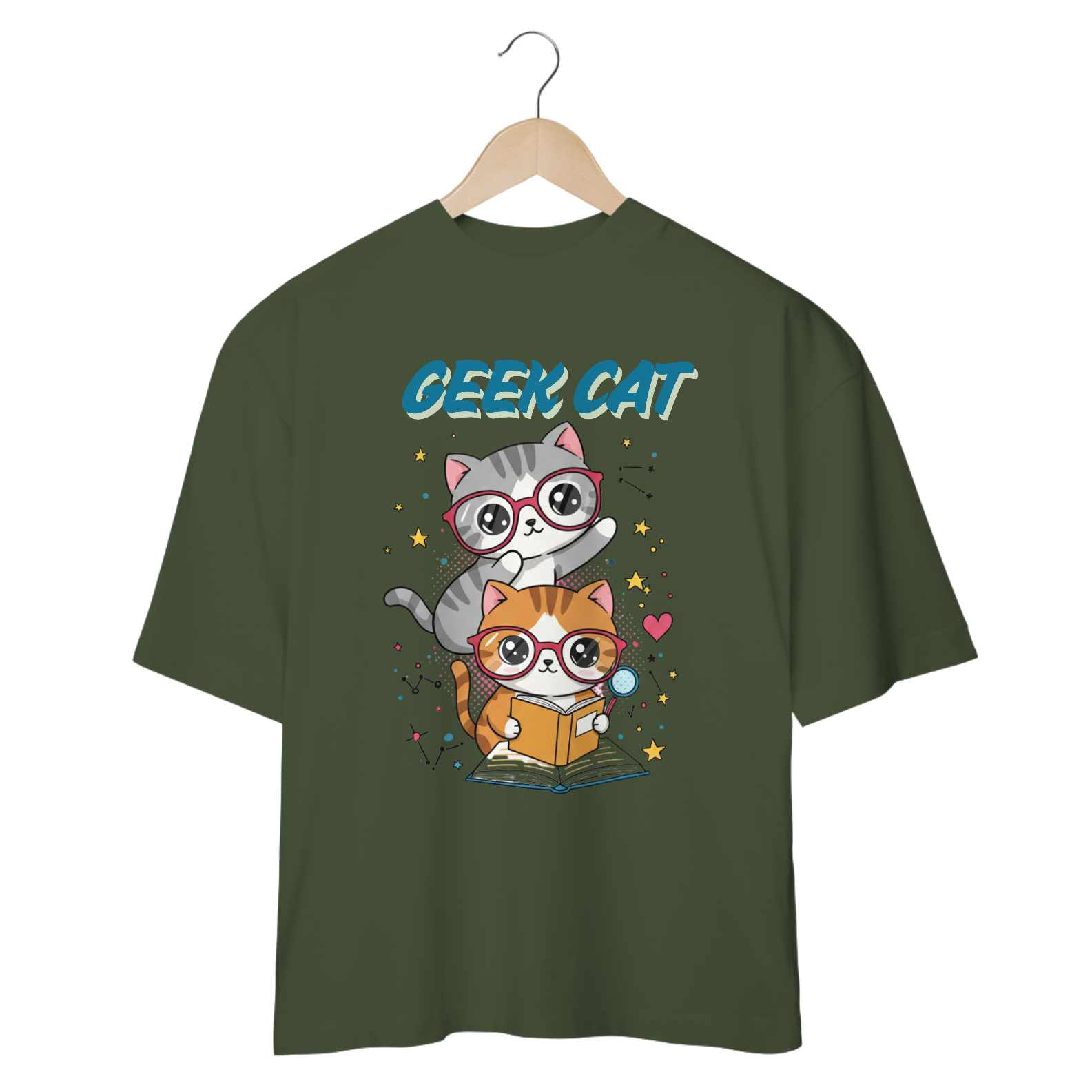 Nome do produto: CAMISETA OVERSIZED, GEEK CAT