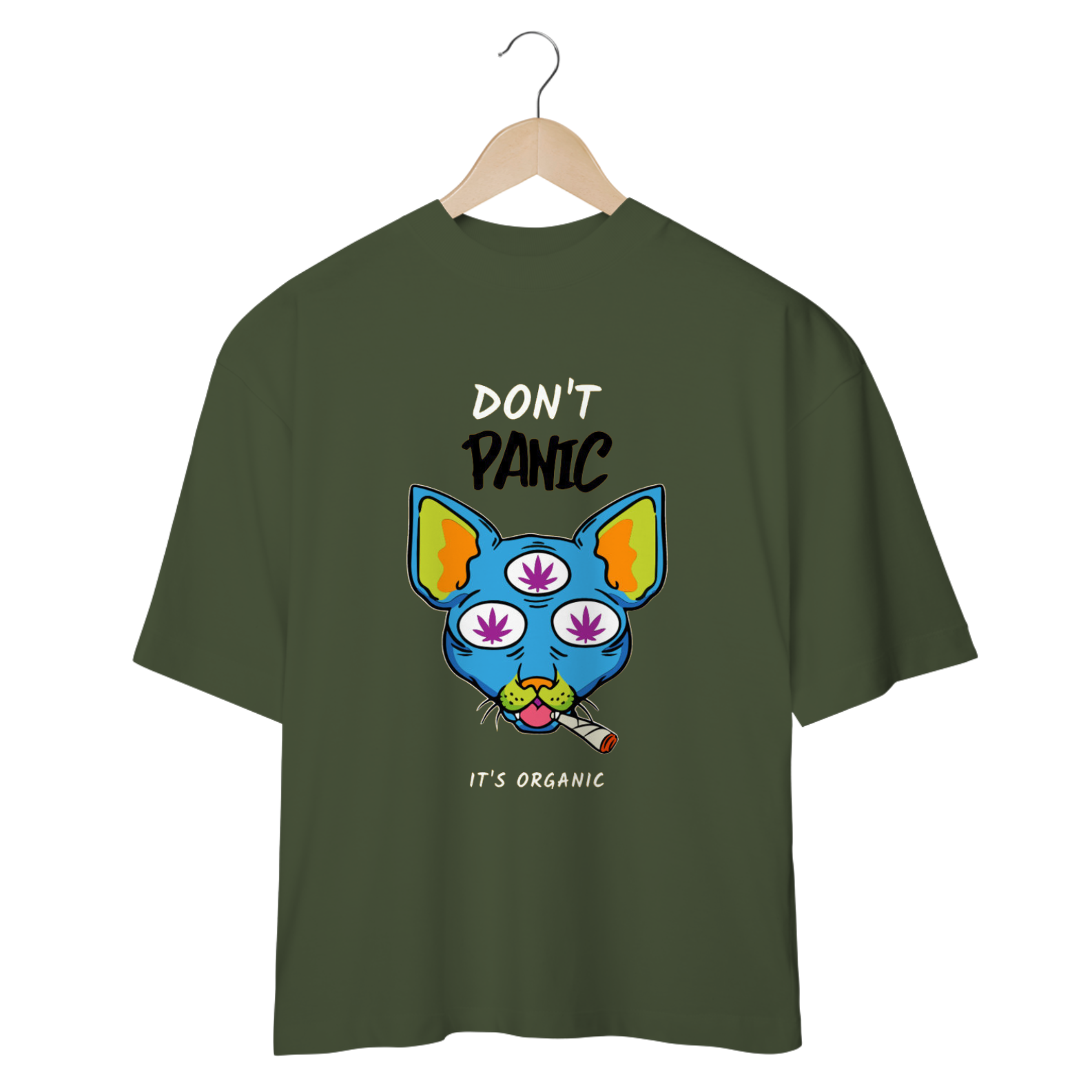 Nome do produto: CAMISETA OVERSIZED, ORGANIC CAT